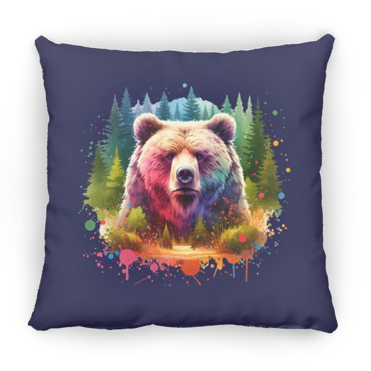 Grizzly Bear Portrait - Throw Pillows
