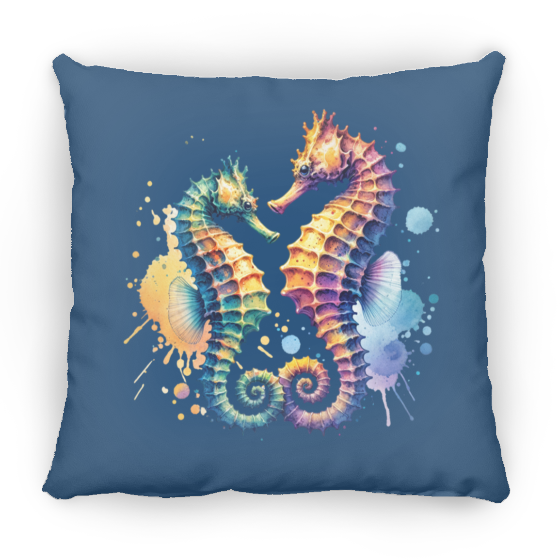 Watercolor Seahorses - Throw Pillows