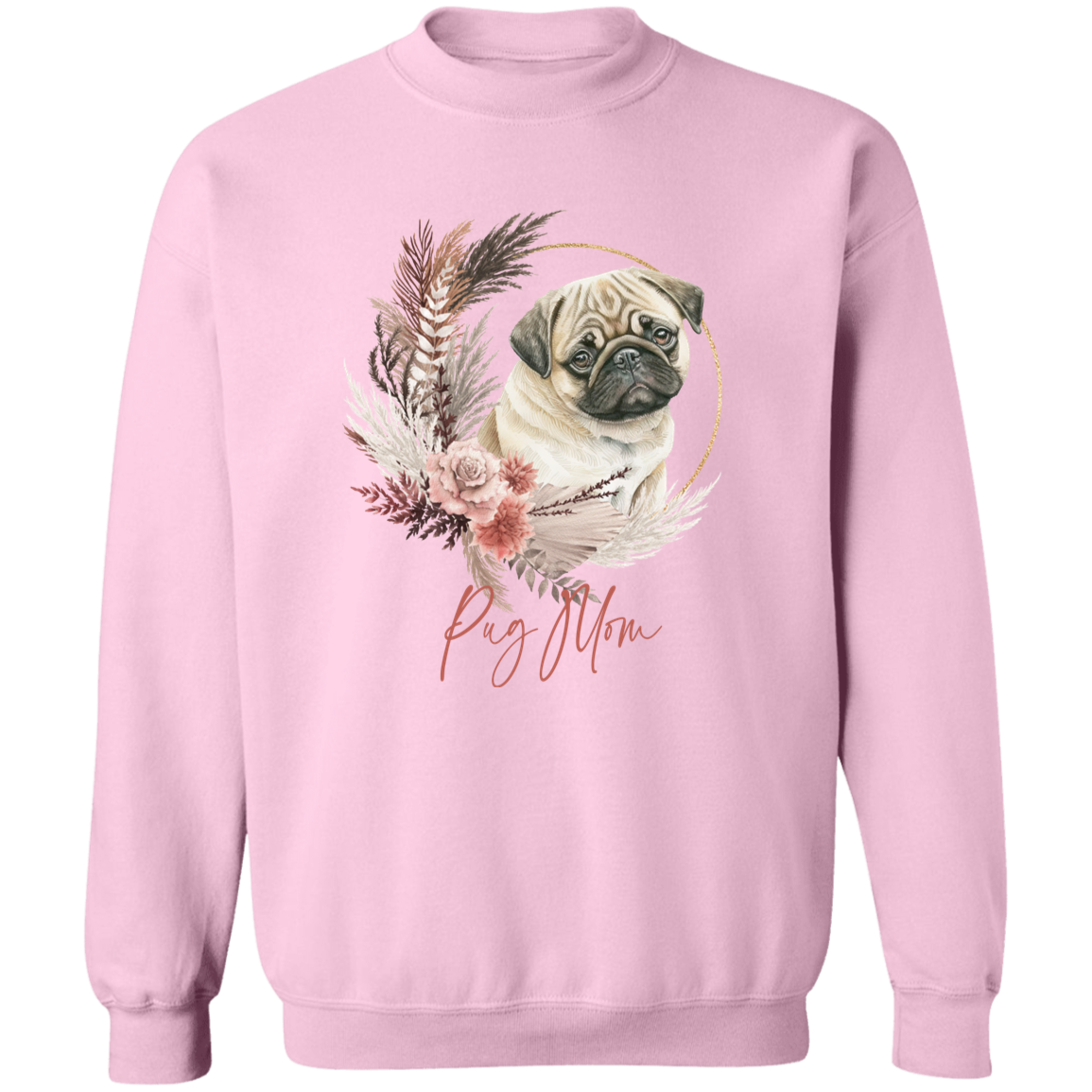 Pug Mom Boho Wreath - T-shirts, Hoodies and Sweatshirts