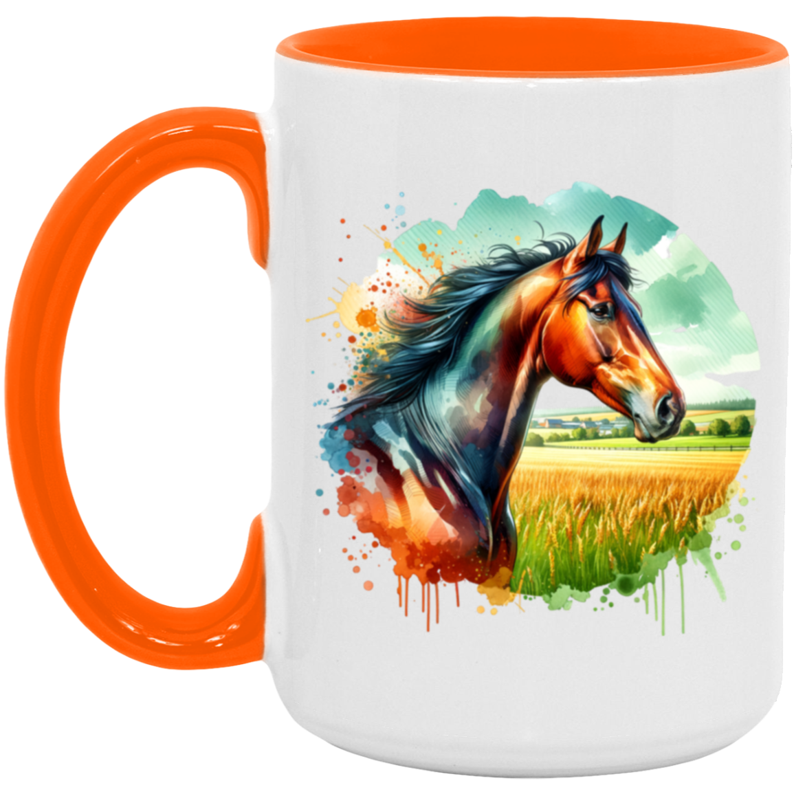 Bay Horse Portrait - Mugs