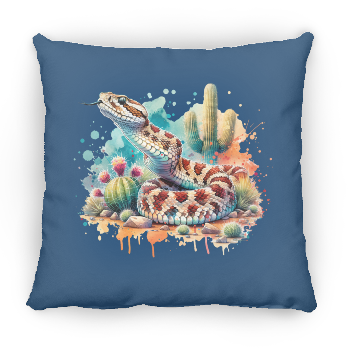 Rattlesnake Scenting the Air - Throw Pillows