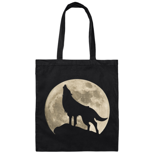 Wolf Moon Canvas Tote Bag