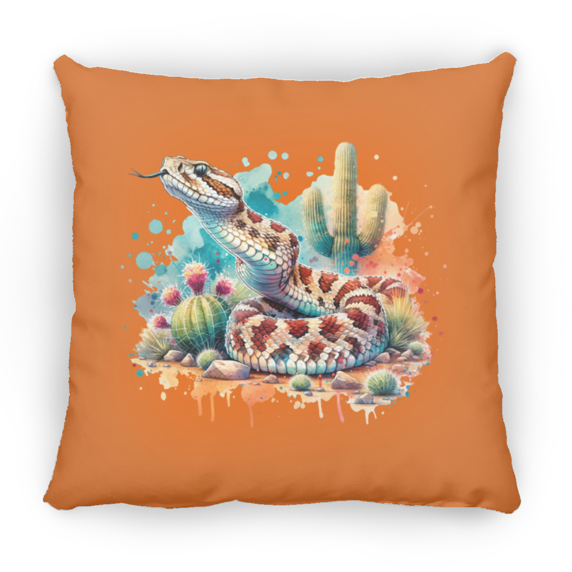 Rattlesnake Scenting the Air - Throw Pillows