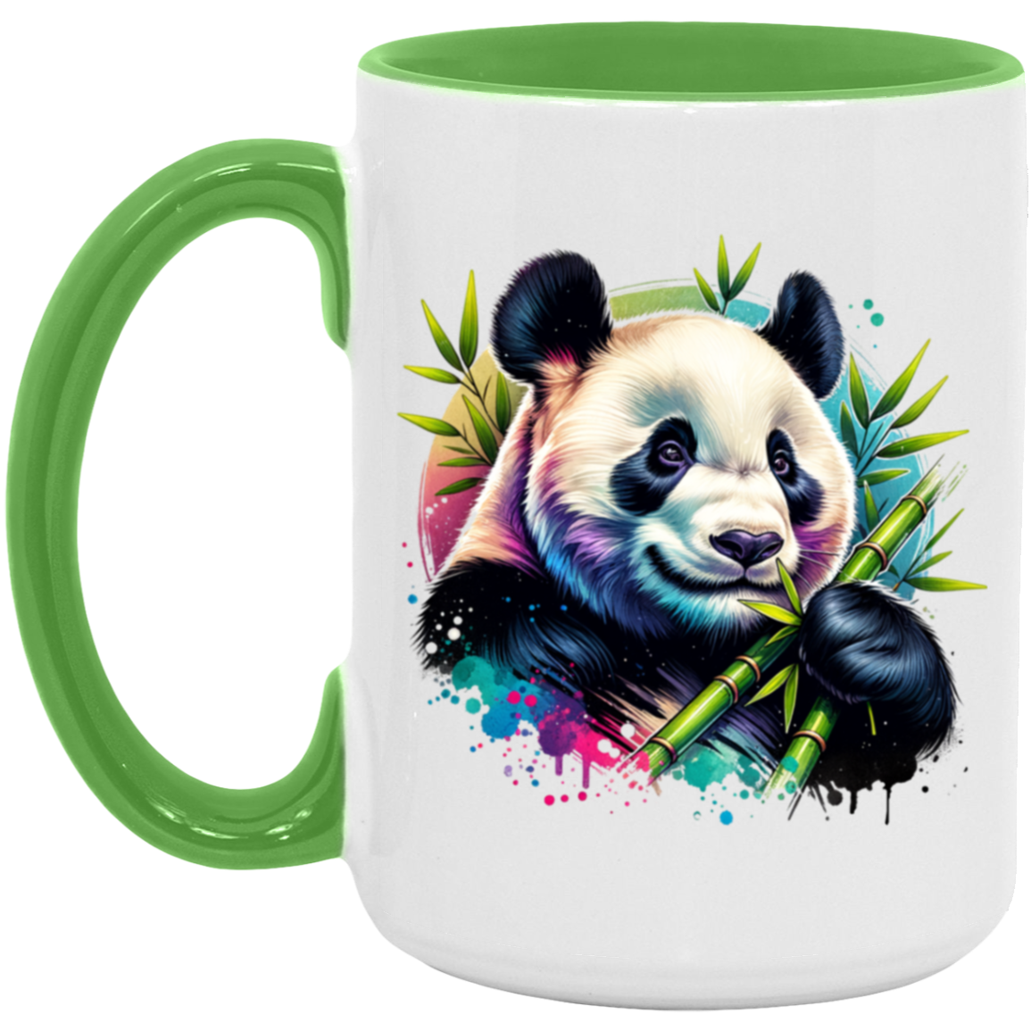 Bamboo Panda in Blue and Purple - Mugs