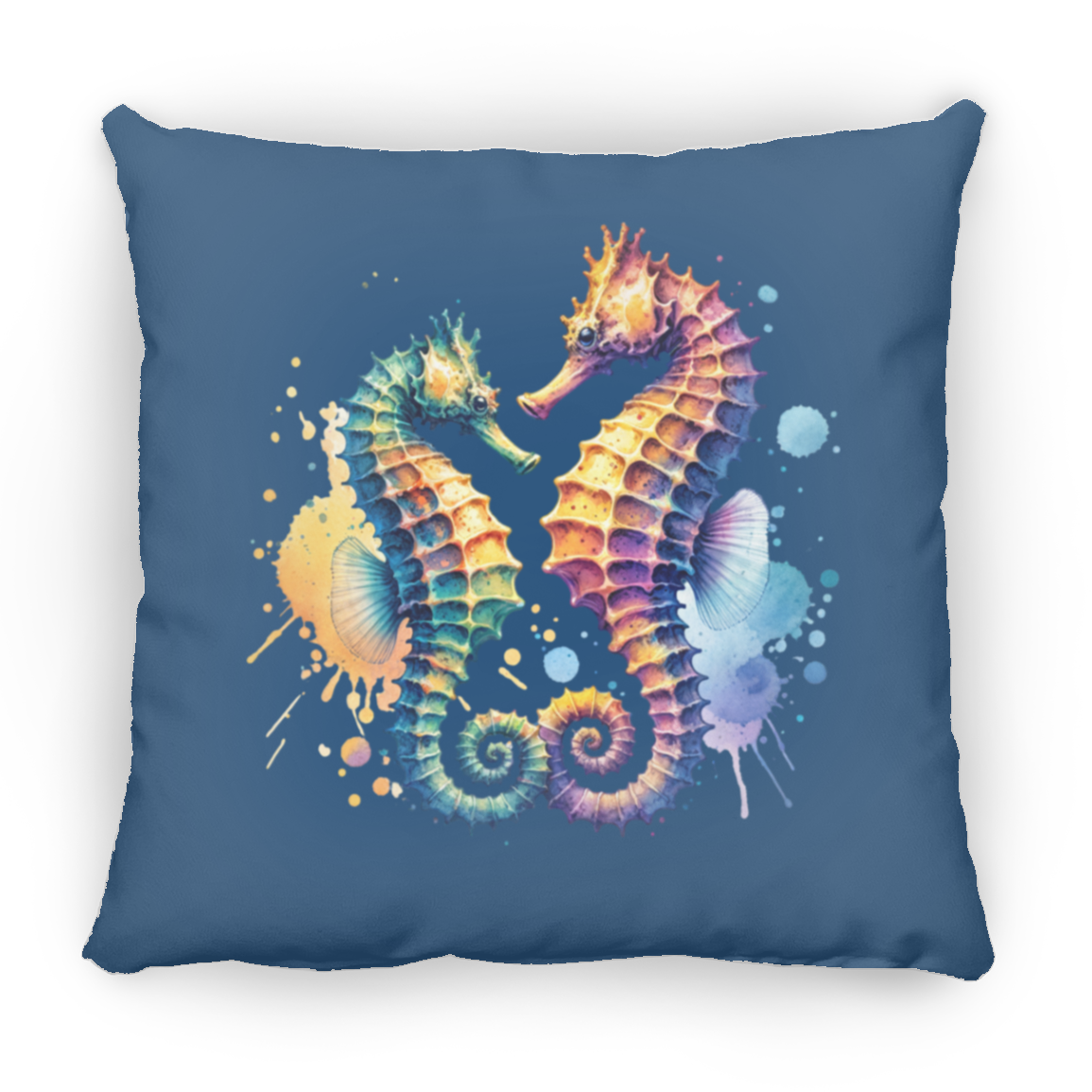 Watercolor Seahorses - Throw Pillows