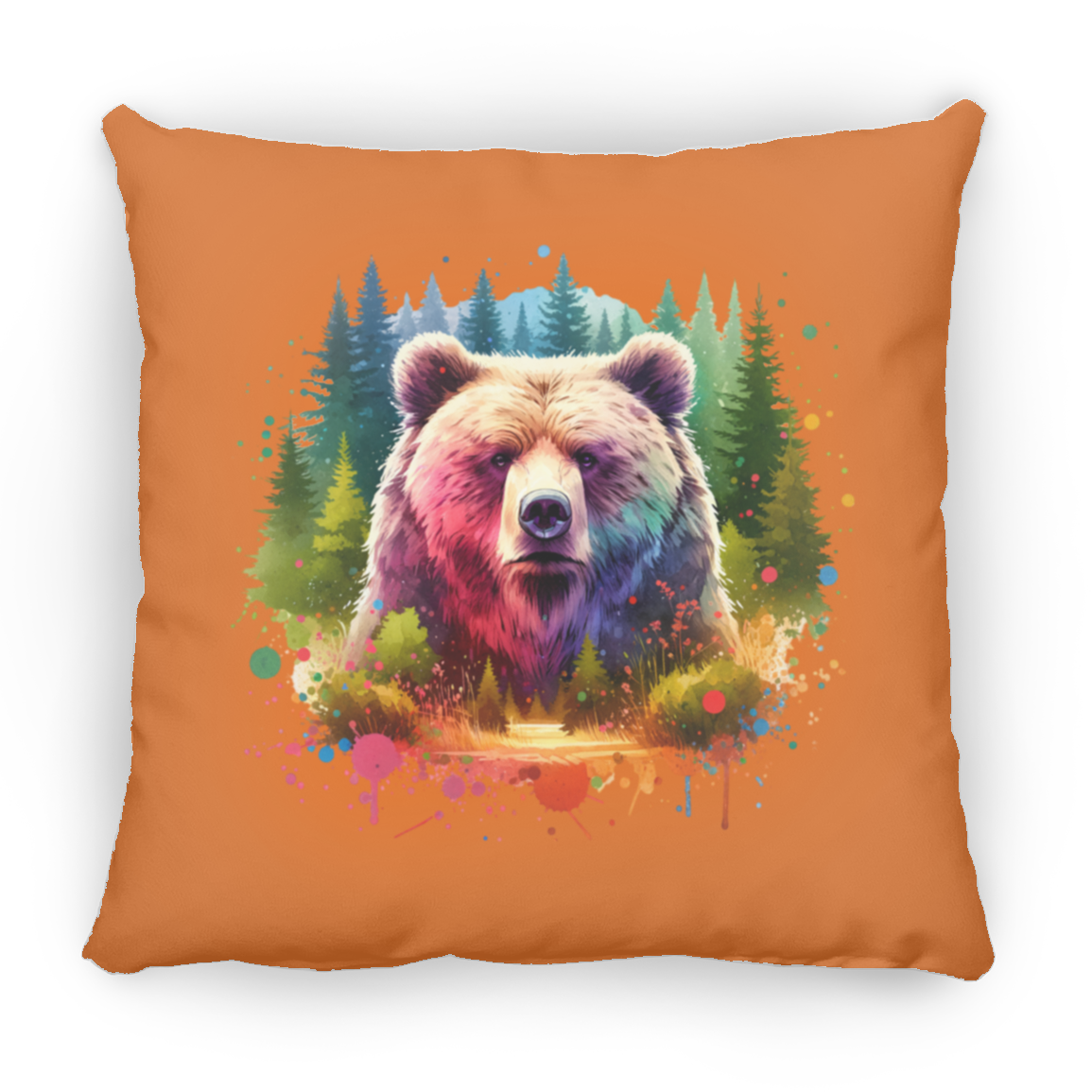 Grizzly Bear Portrait - Throw Pillows