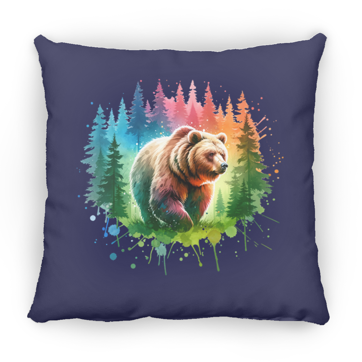 Grizzly Bear Walking - Throw Pillows