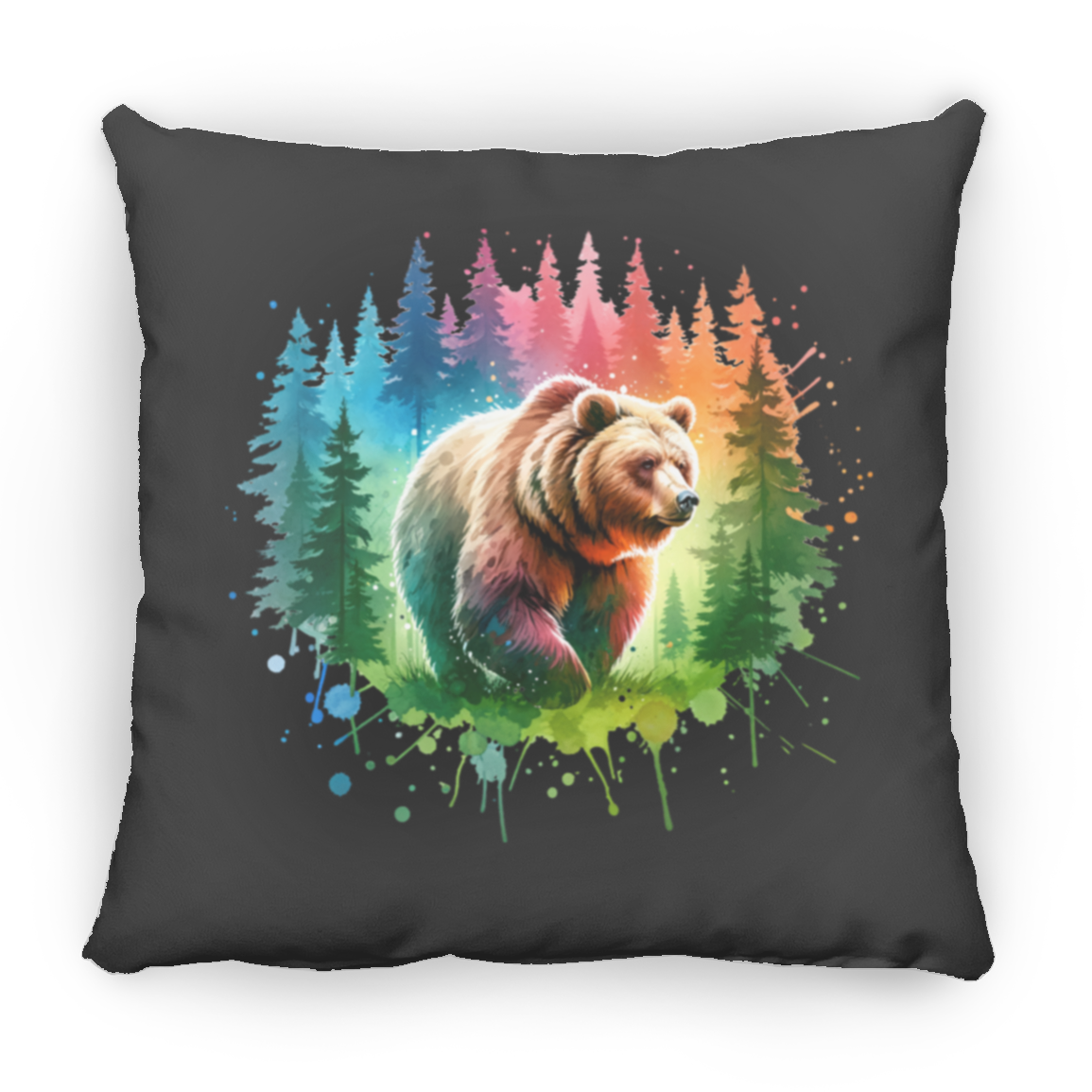 Grizzly Bear Walking - Throw Pillows