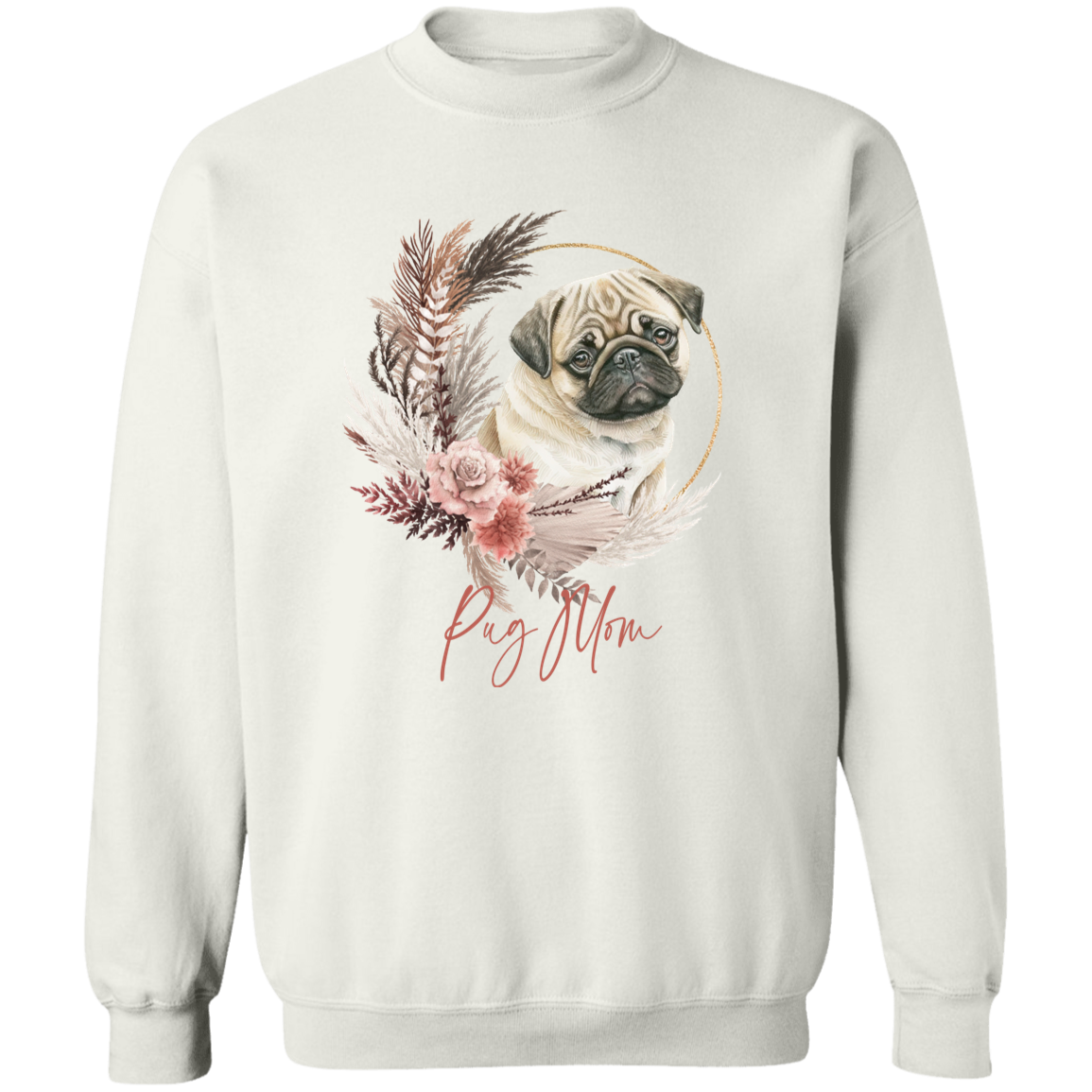 Pug Mom Boho Wreath - T-shirts, Hoodies and Sweatshirts