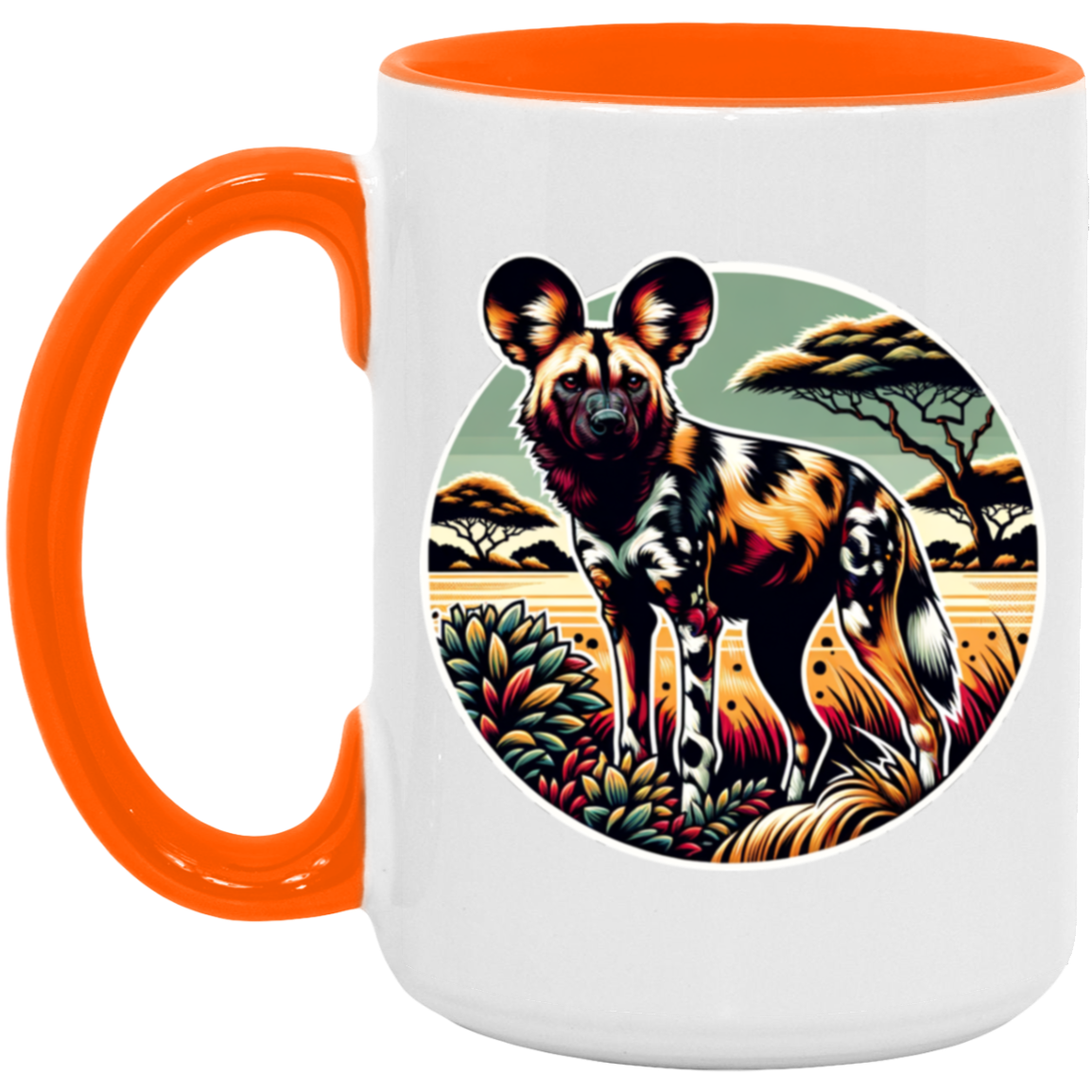 African Wild Dog Graphic - Mugs