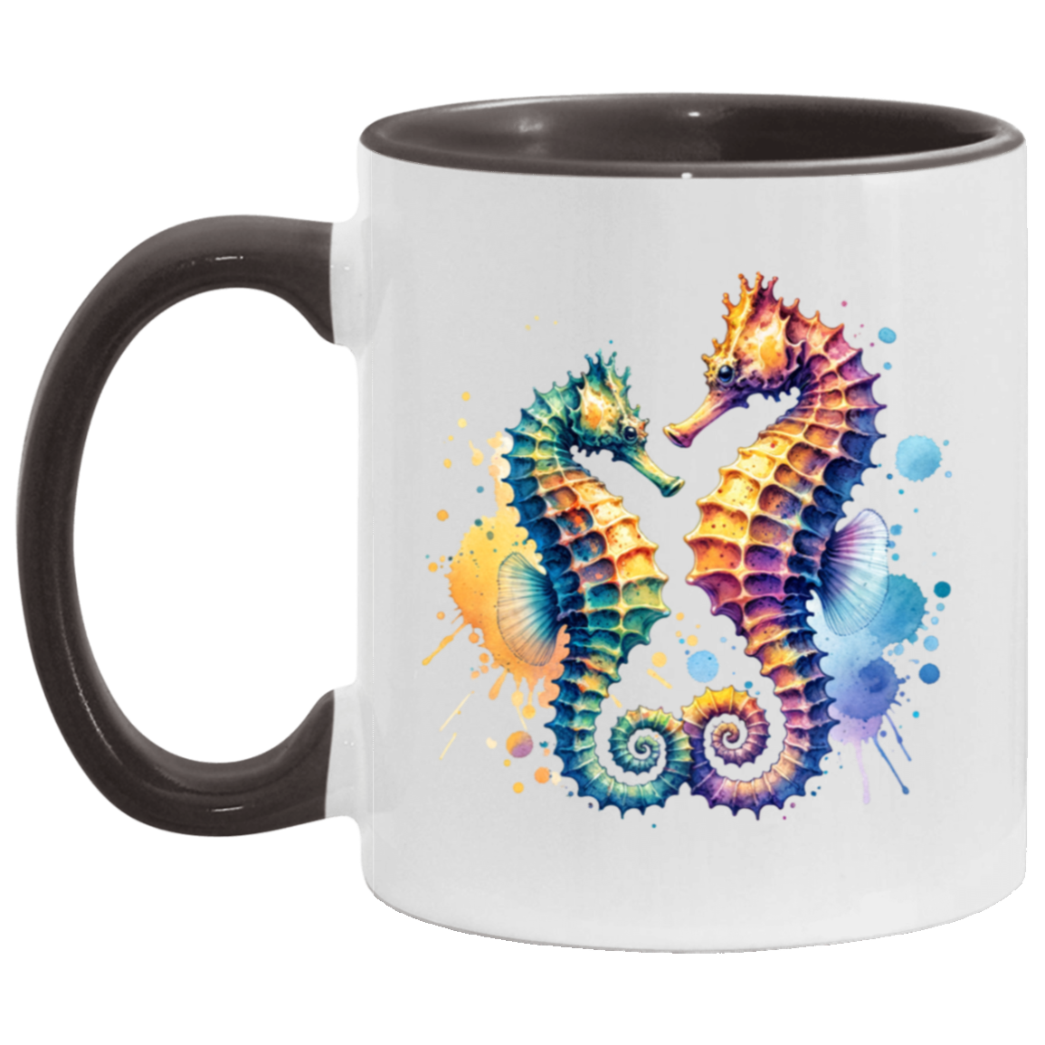 Watercolor Seahorses Mugs