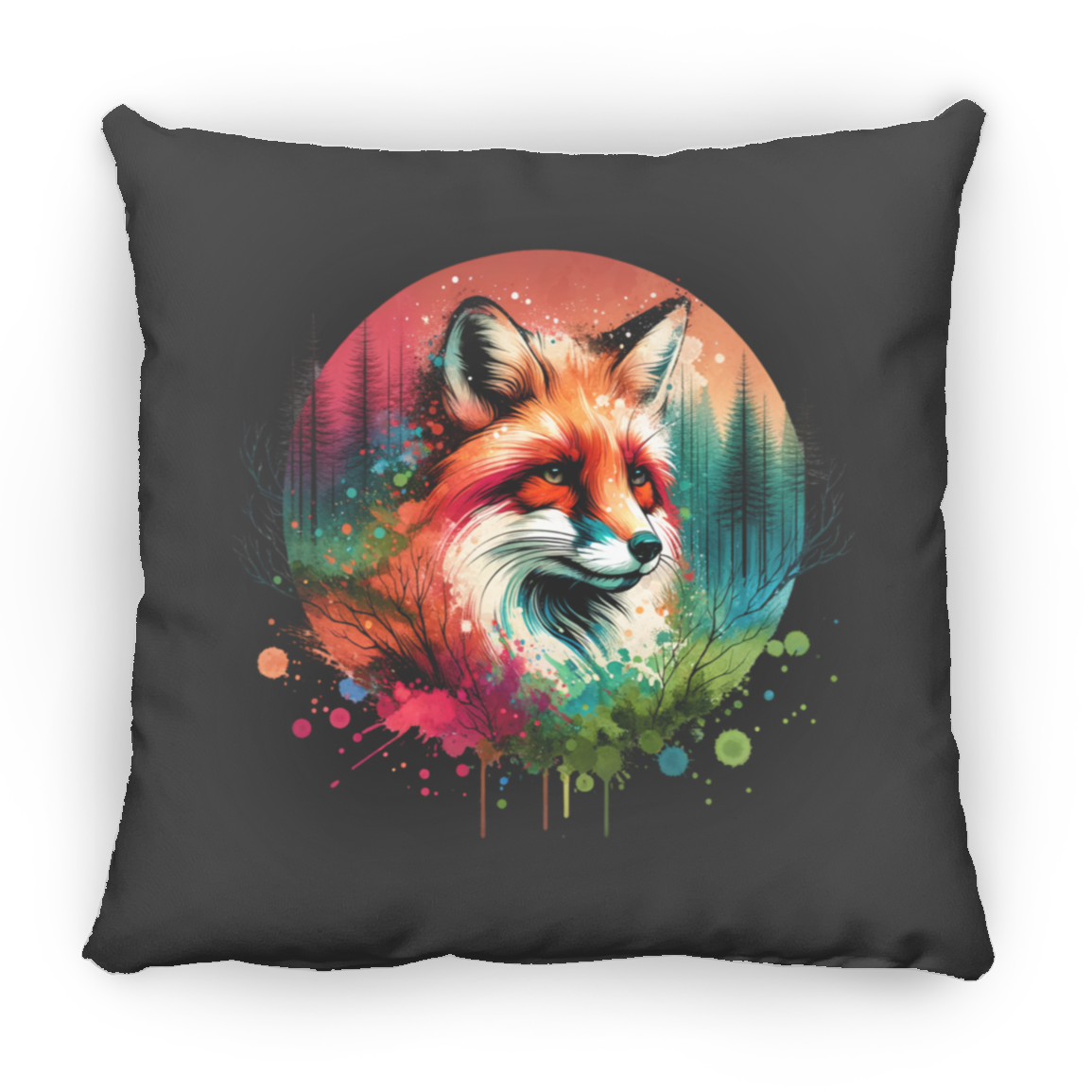 Fox Portrait - Throw Pillows