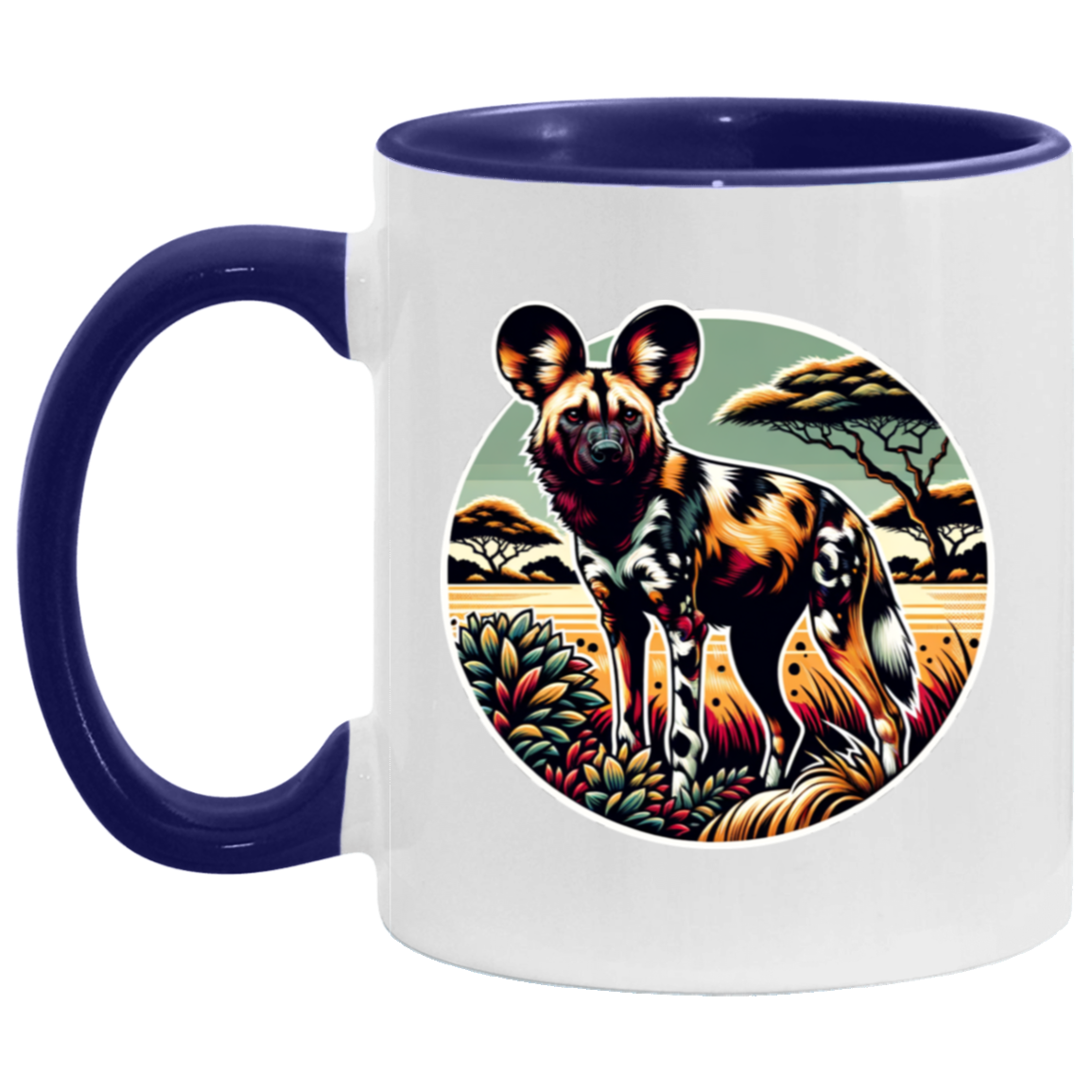 African Wild Dog Graphic - Mugs