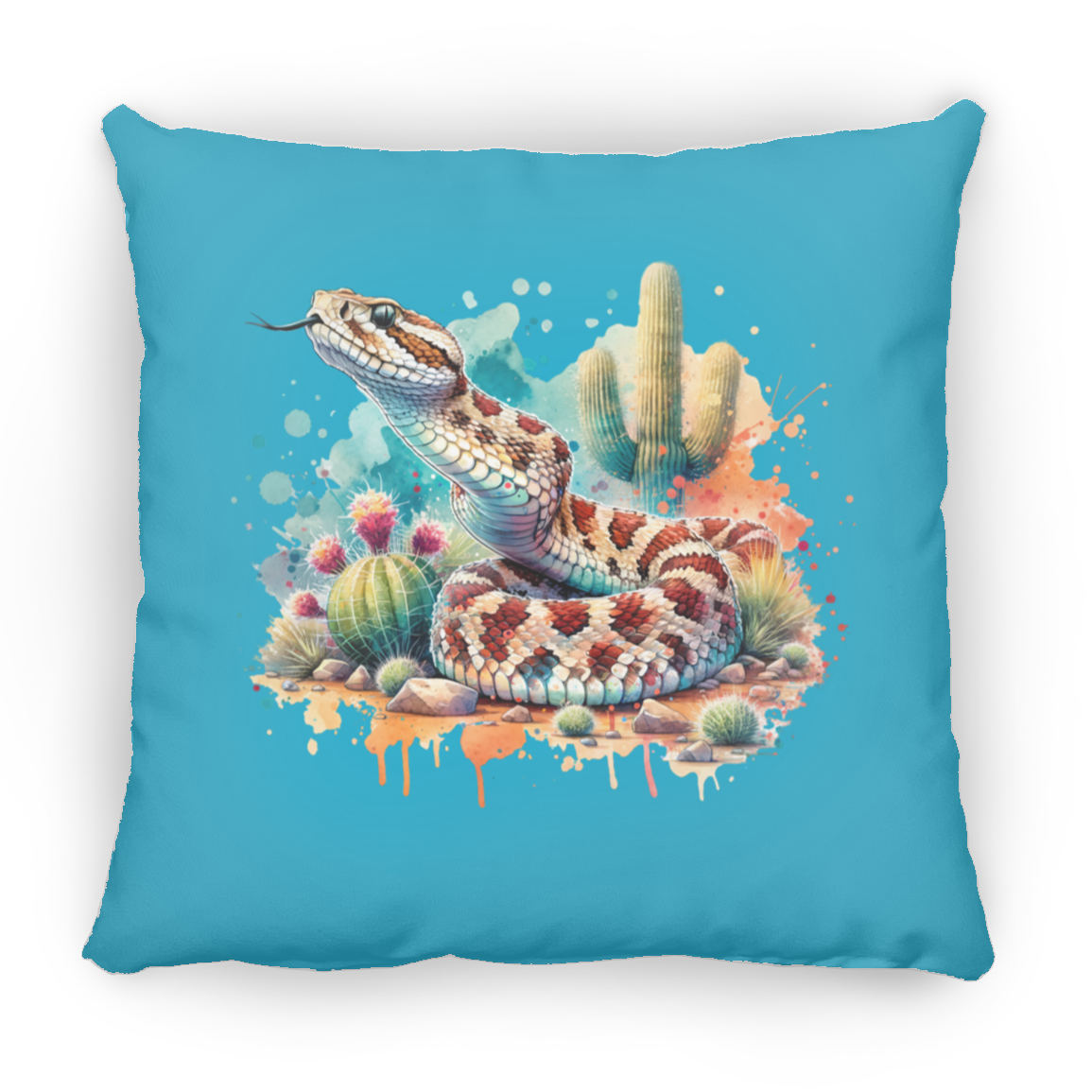 Rattlesnake Scenting the Air - Throw Pillows