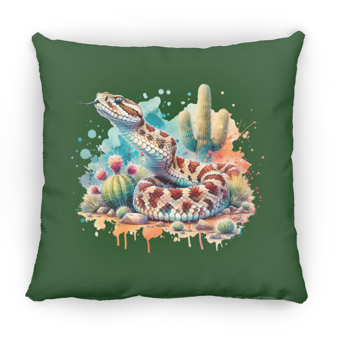 Rattlesnake Scenting the Air - Throw Pillows