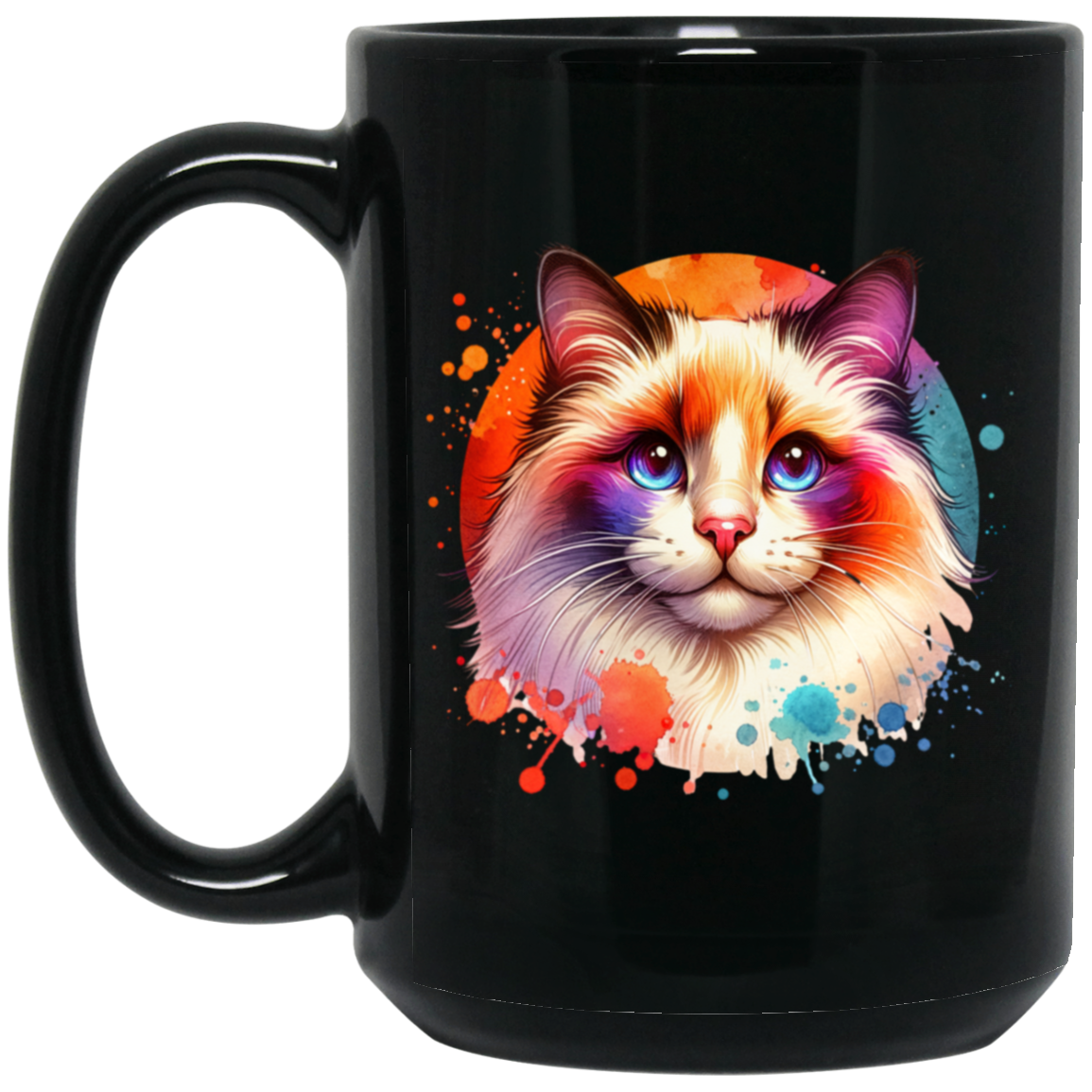 Longhair Tortie Point Cat - Mugs