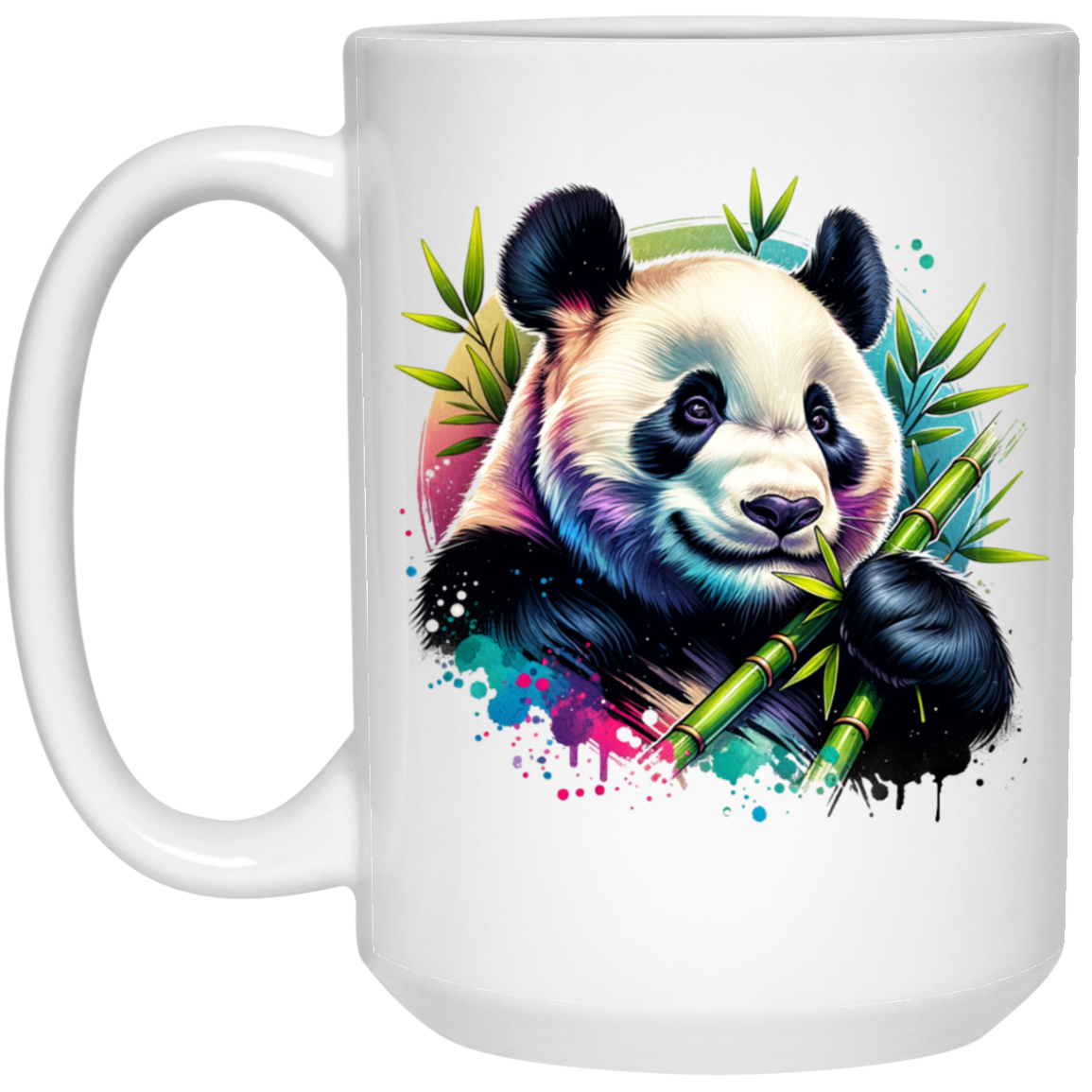 Bamboo Panda in Blue and Purple - Mugs