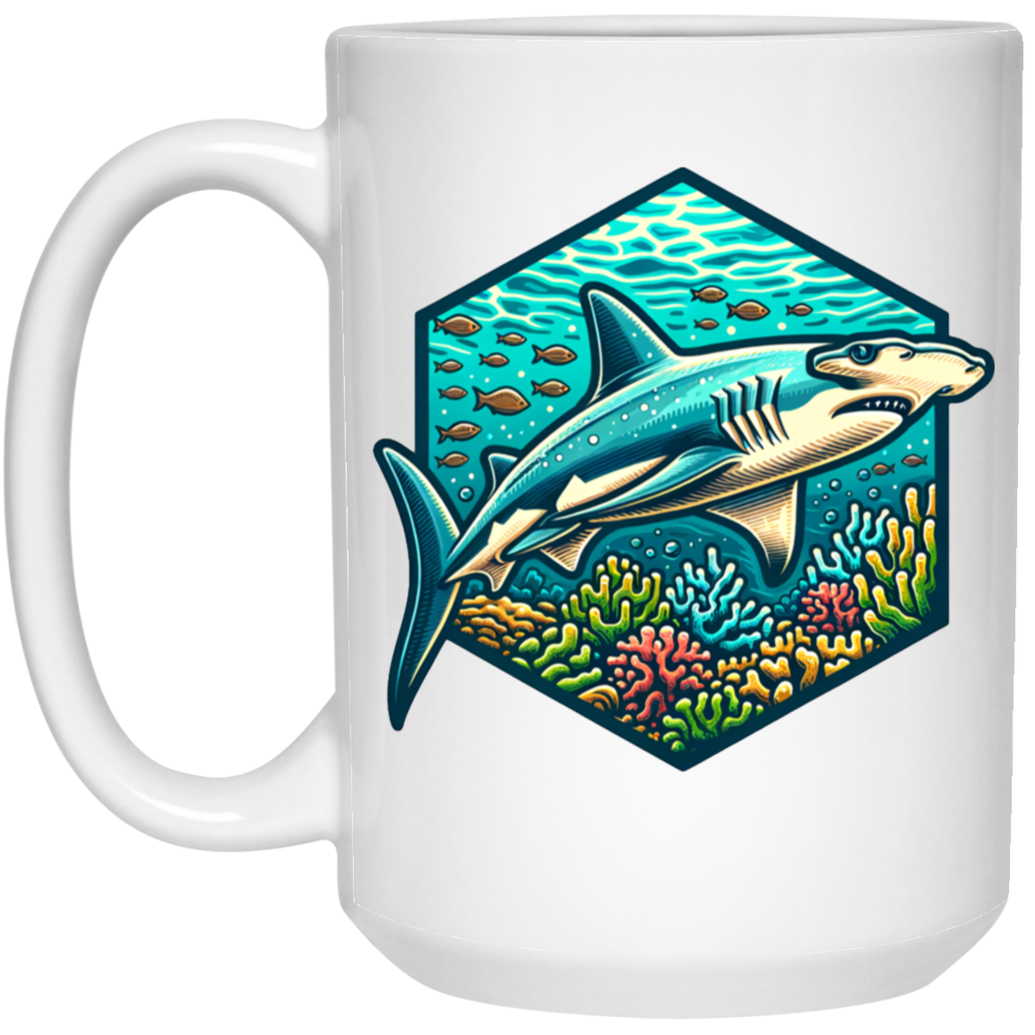 Hammerhead Shark Graphic - Mugs