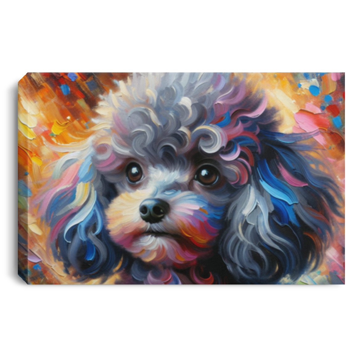 Silver Poodle Pup - Canvas Art Prints