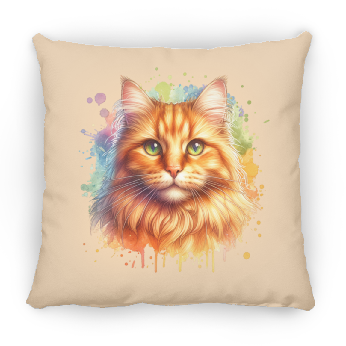 Orange Tabby Cat - Throw Pillows