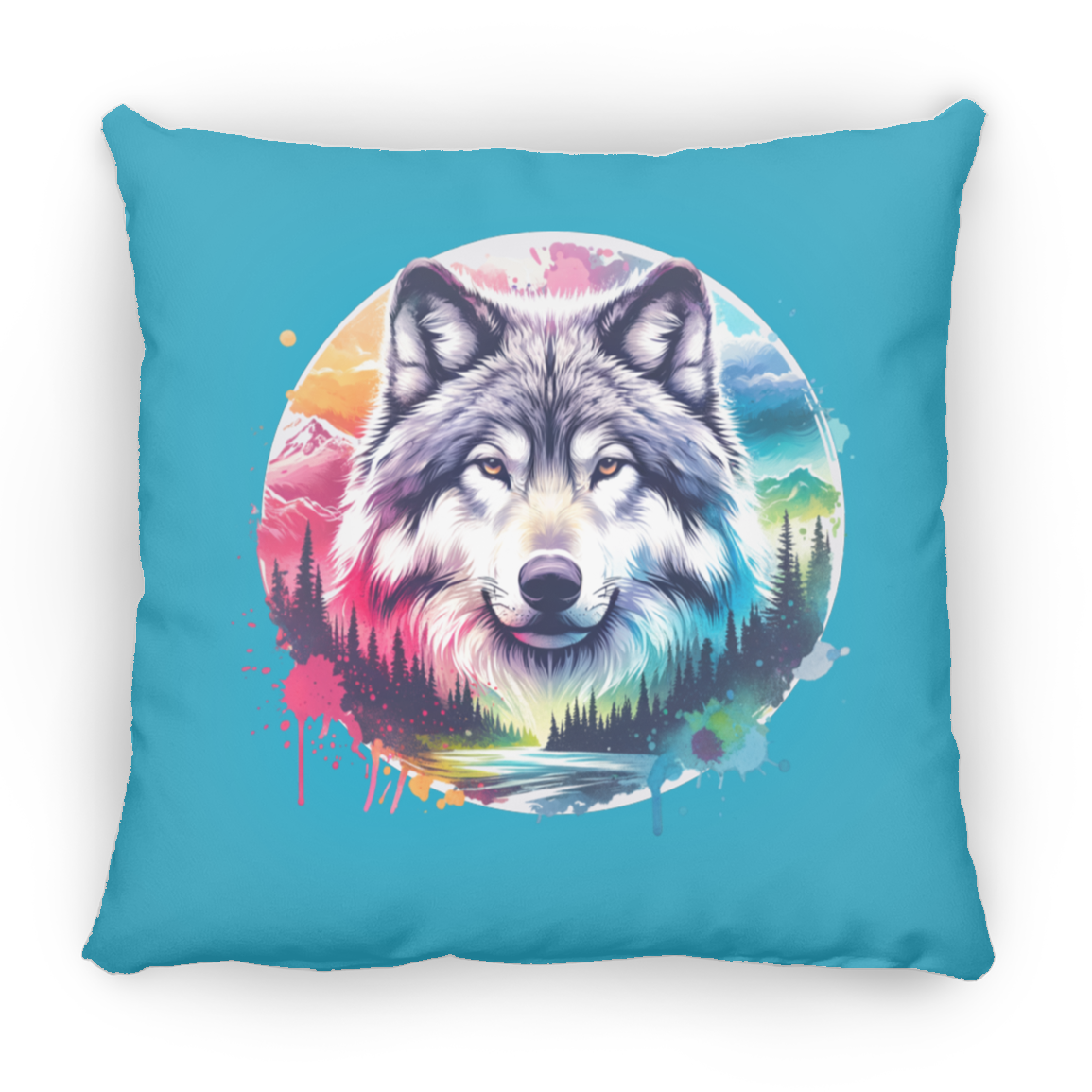 Wolf Spirit Rising - Throw Pillows