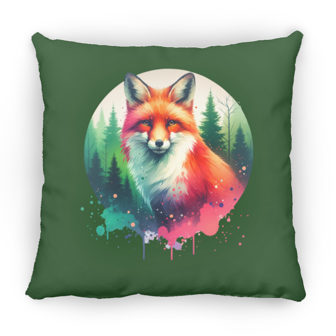 Fox Forest Circle - Throw Pillows