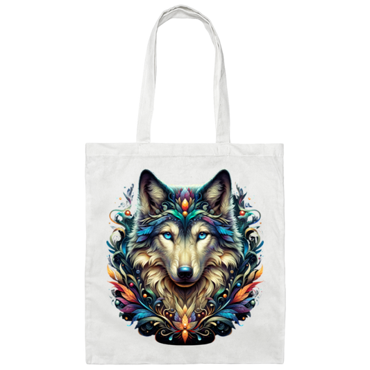 Wolf Face Canvas Tote Bag
