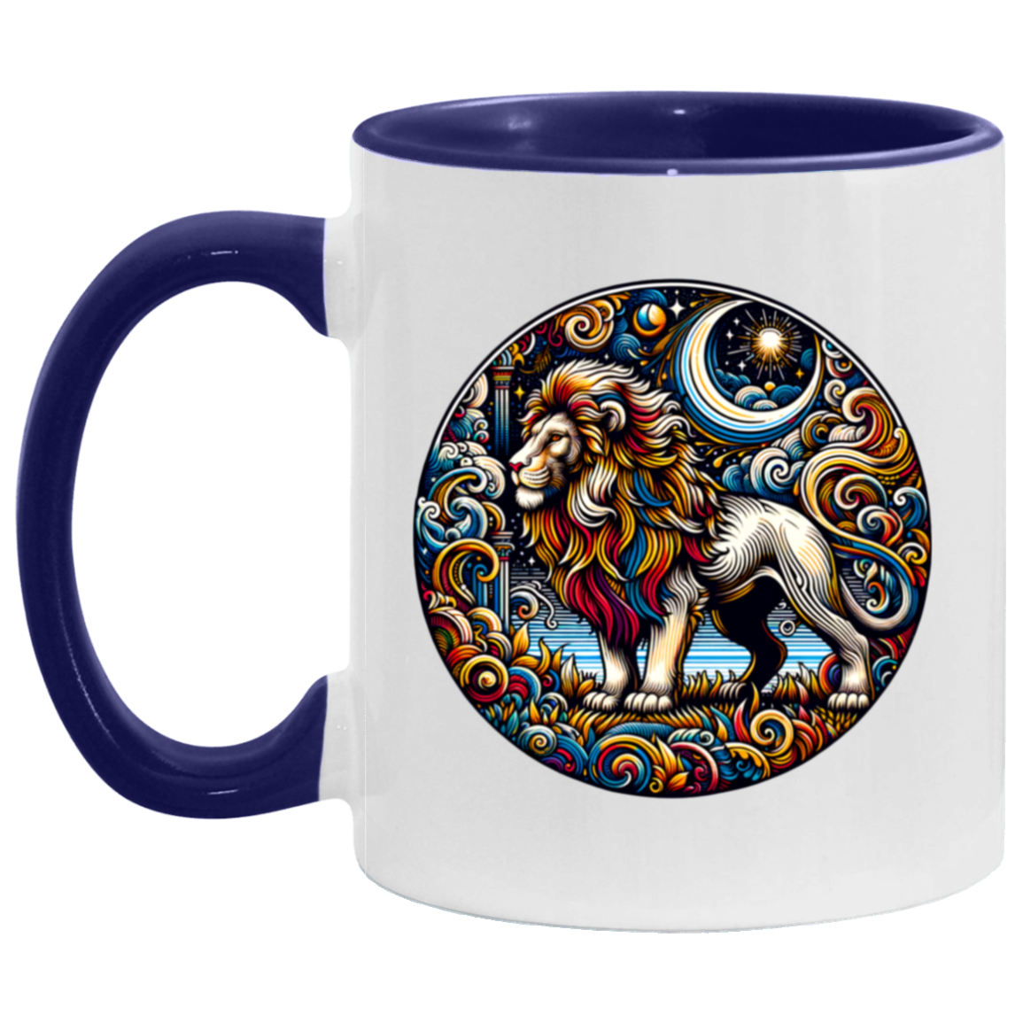 Lion Block Print - Mugs