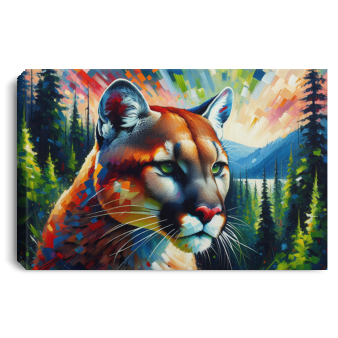 Lake Crescent Cougar - Canvas Art Prints