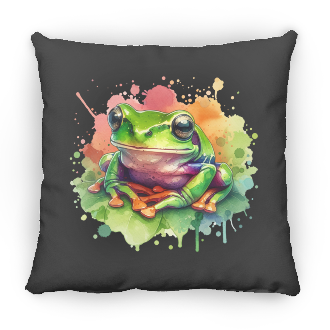 Watercolor Treefrog - Throw Pillows