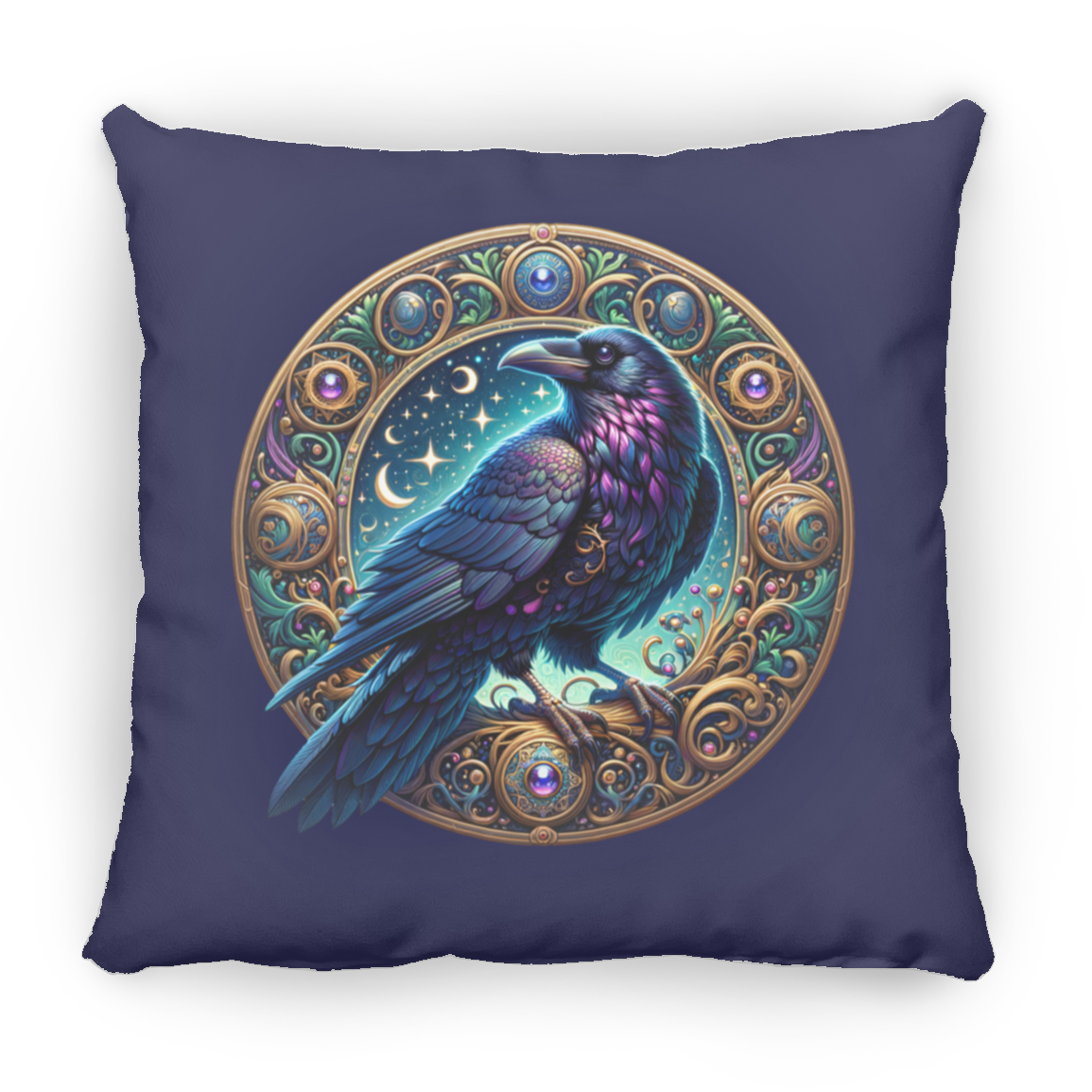 Raven Medallion - Throw Pillows