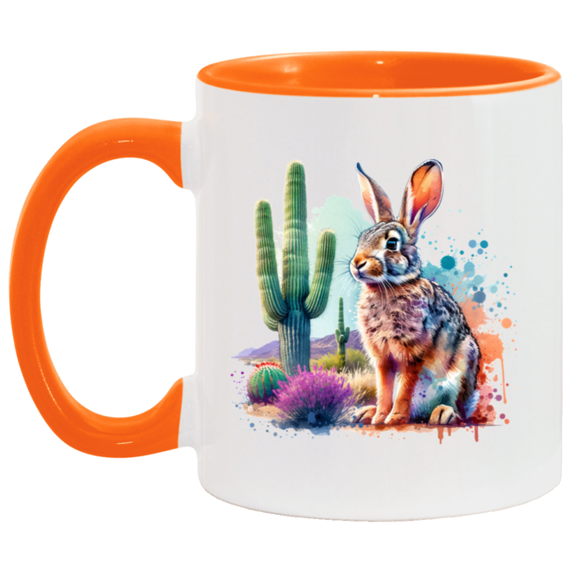 Jackrabbit with Saguaro - Mugs