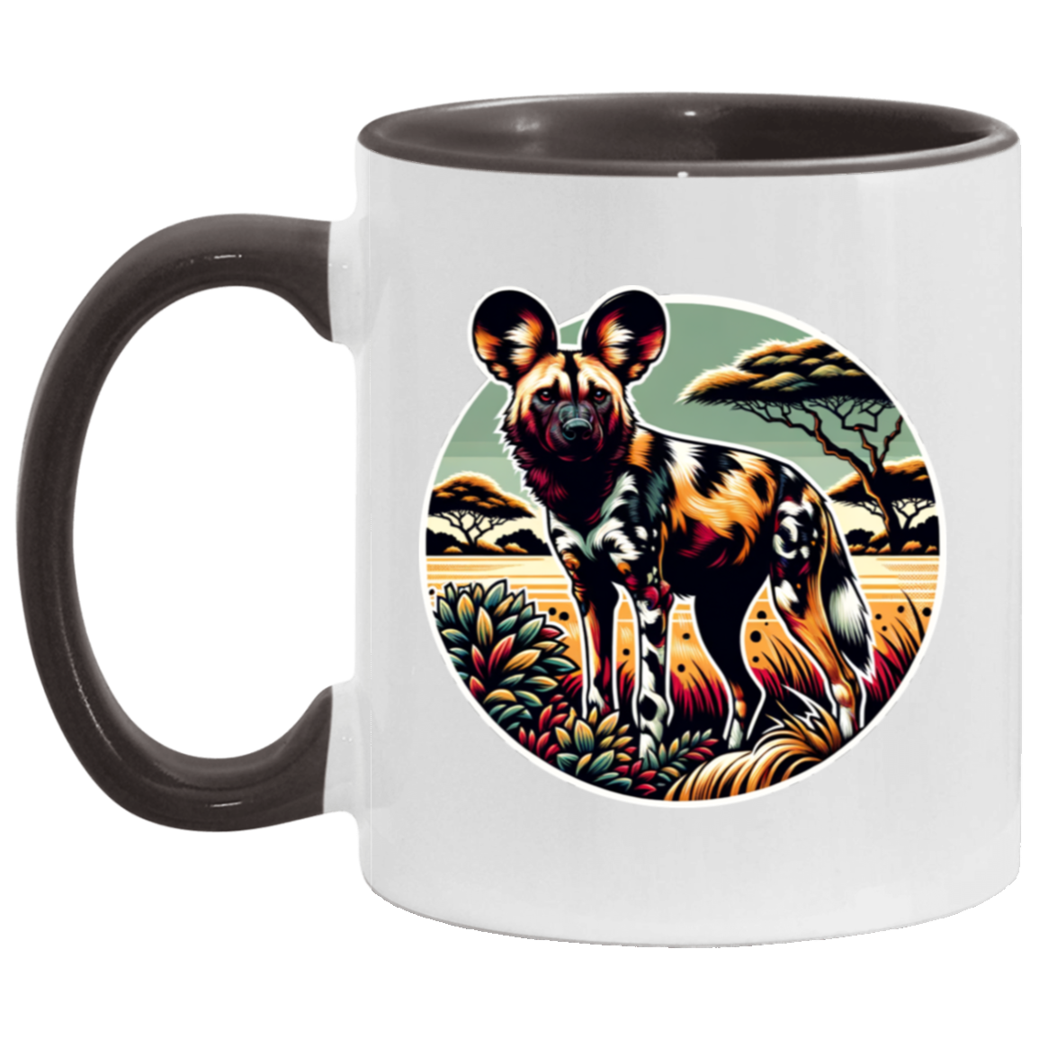 African Wild Dog Graphic - Mugs