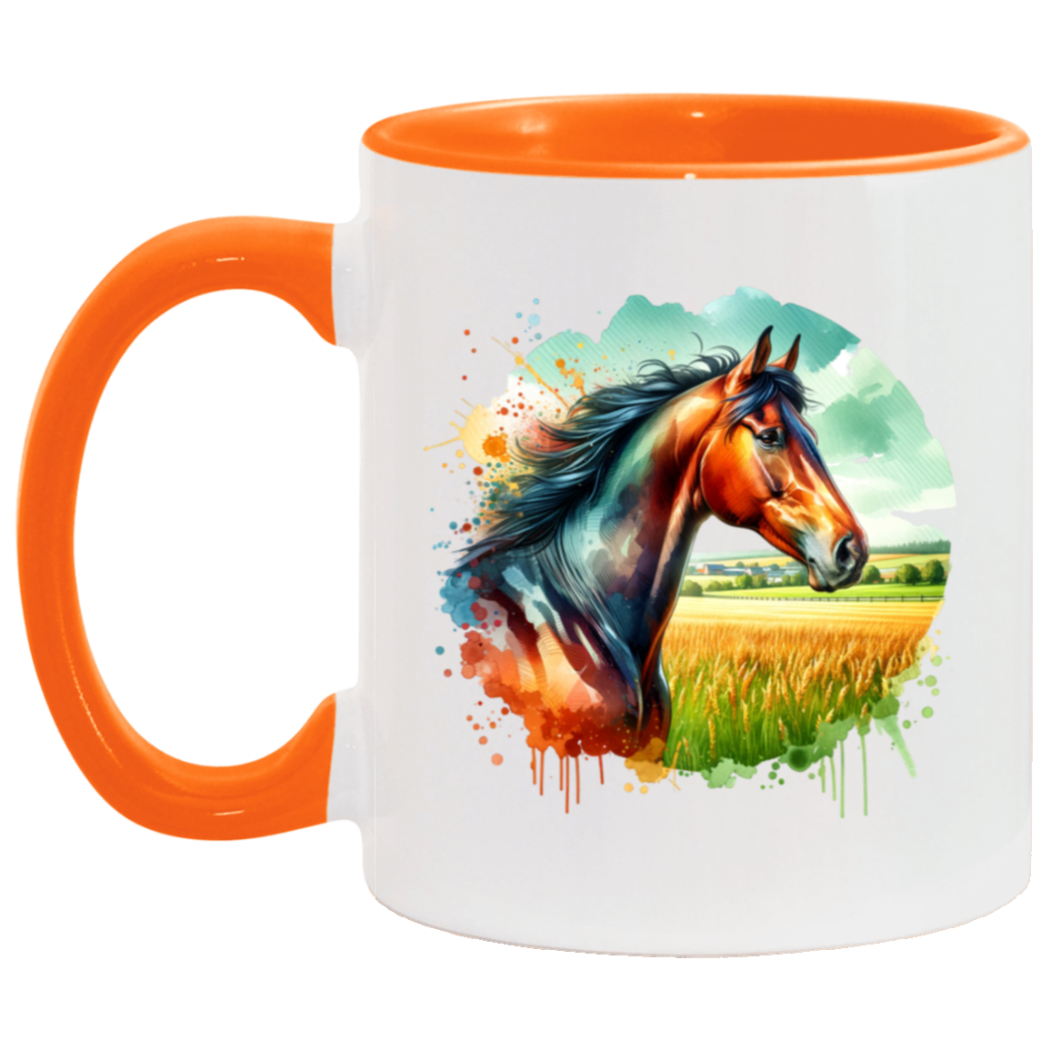 Bay Horse Portrait - Mugs