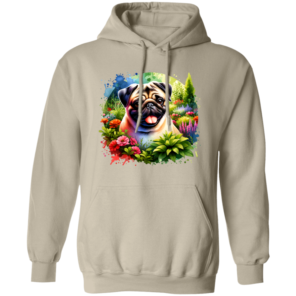 Pug in Garden T-shirts, Hoodies and Sweatshirts