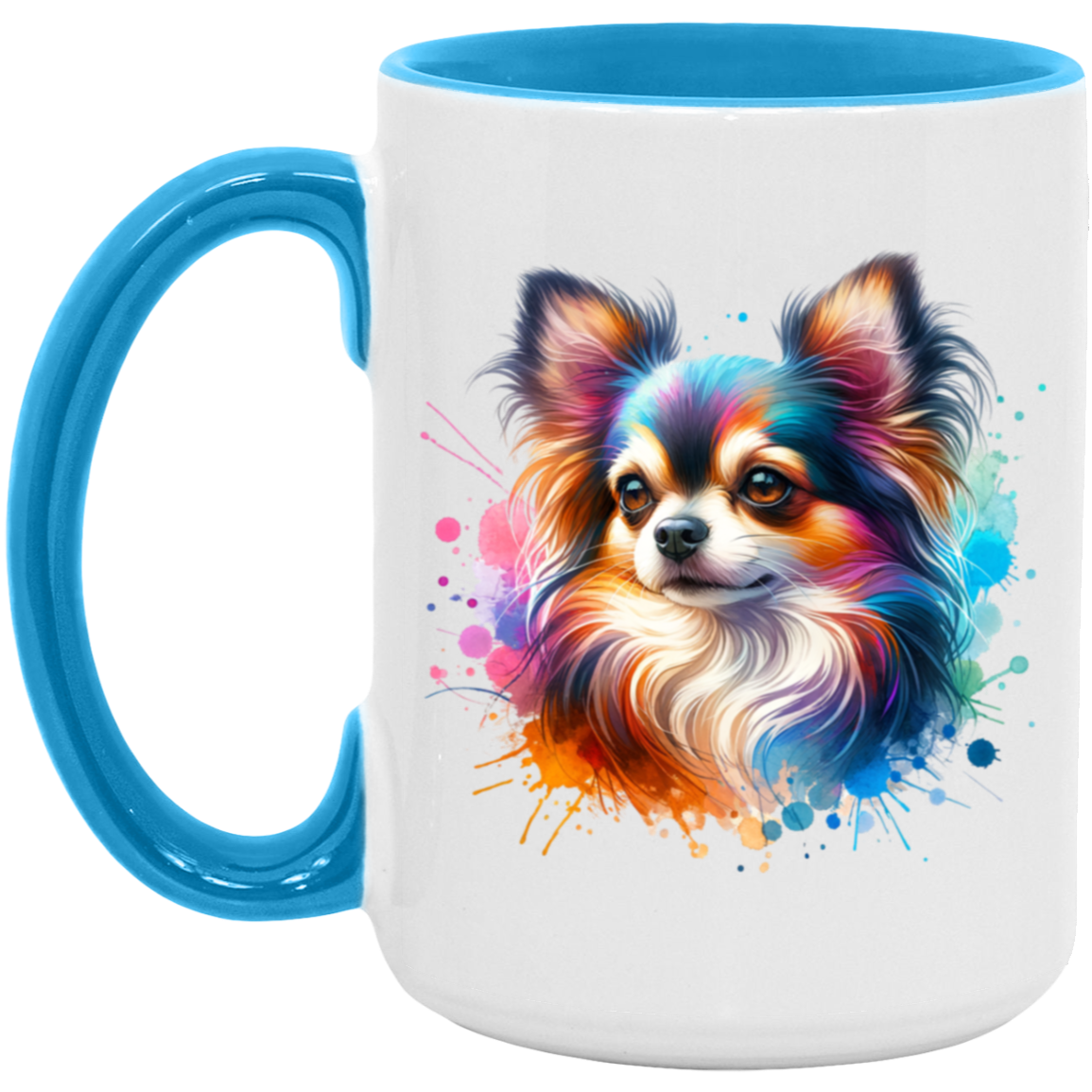 Longhair Tricolor Chihuahua - Mugs