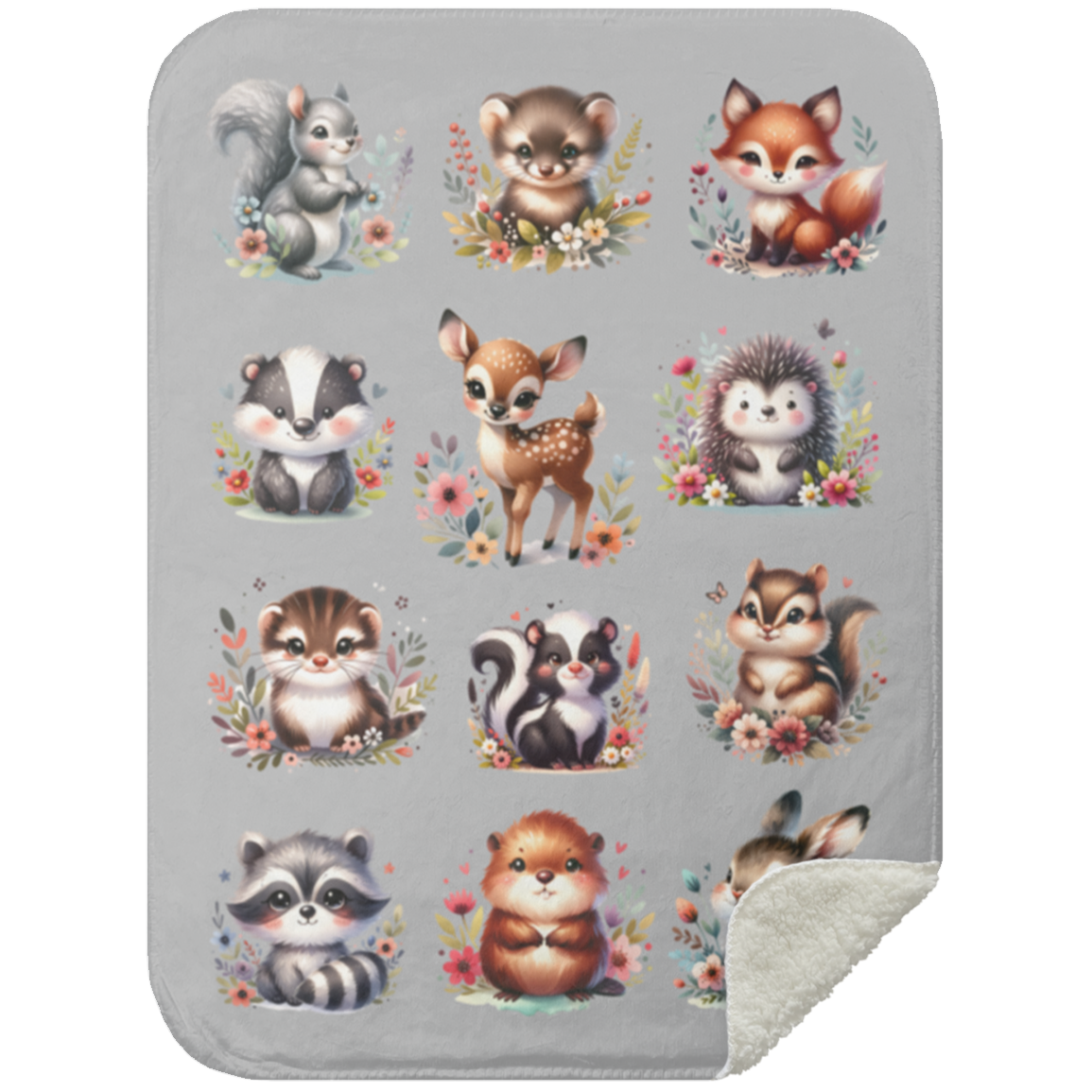 Forest Babies Blanket Premium Sherpa Blankets