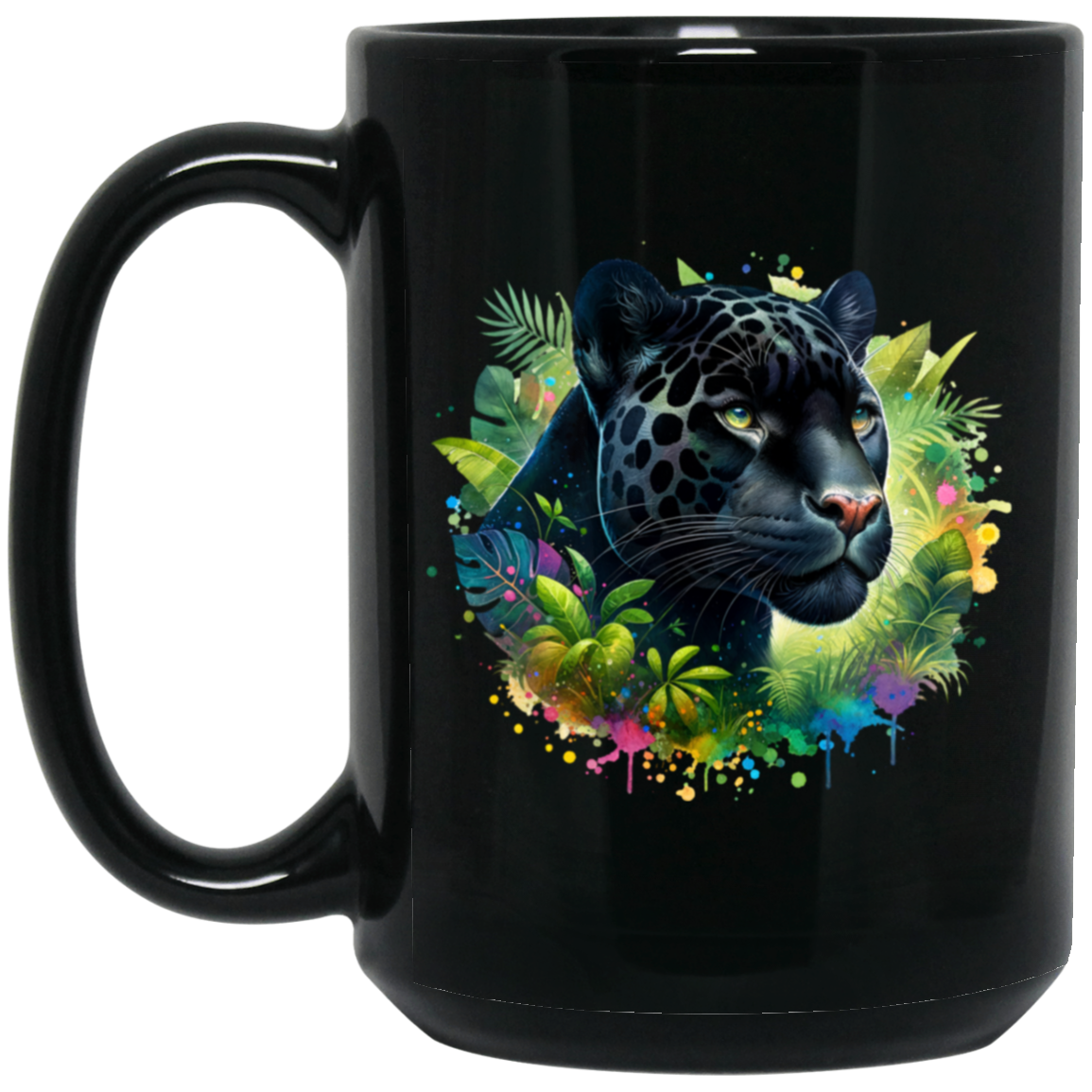 Melanistic Leopard - Mugs