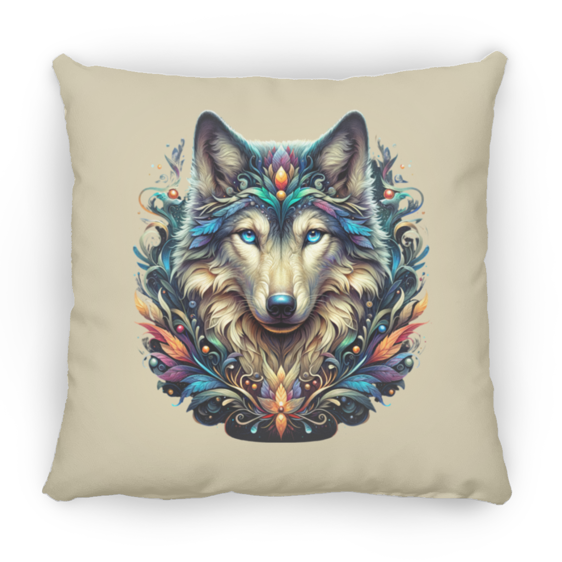 Wolf Face - Throw Pillows