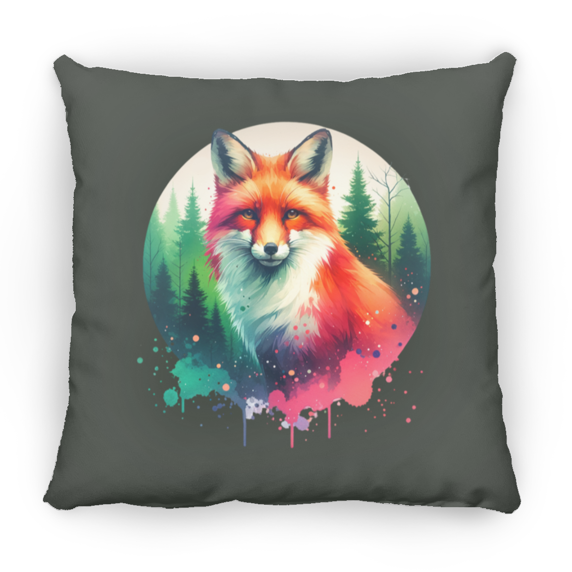 Fox Forest Circle - Throw Pillows