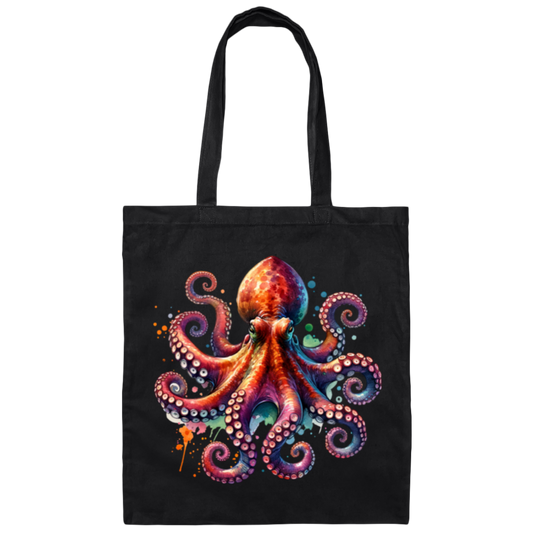 Octopus Front - Canvas Tote Bag