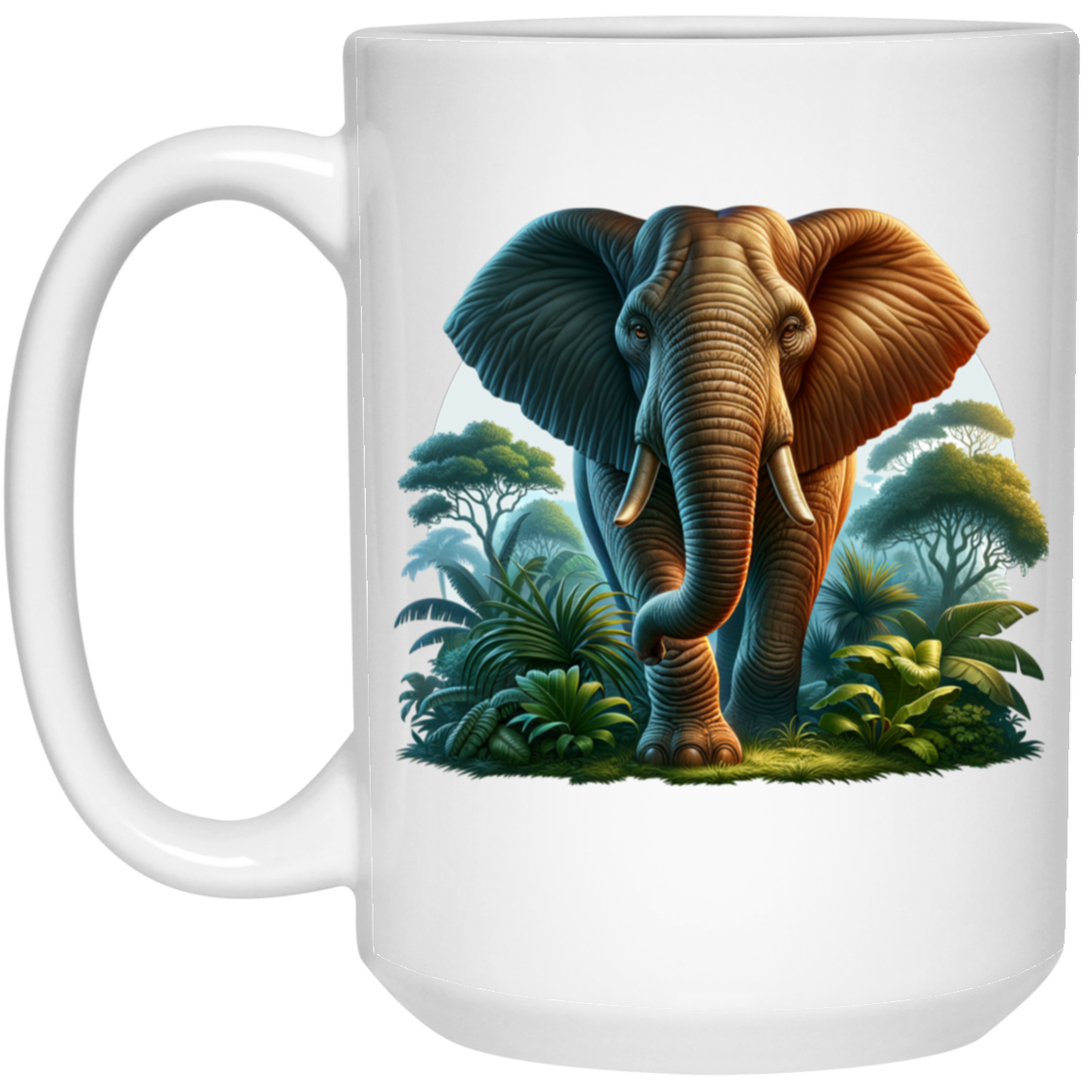 Elephant in Jungle - Mugs