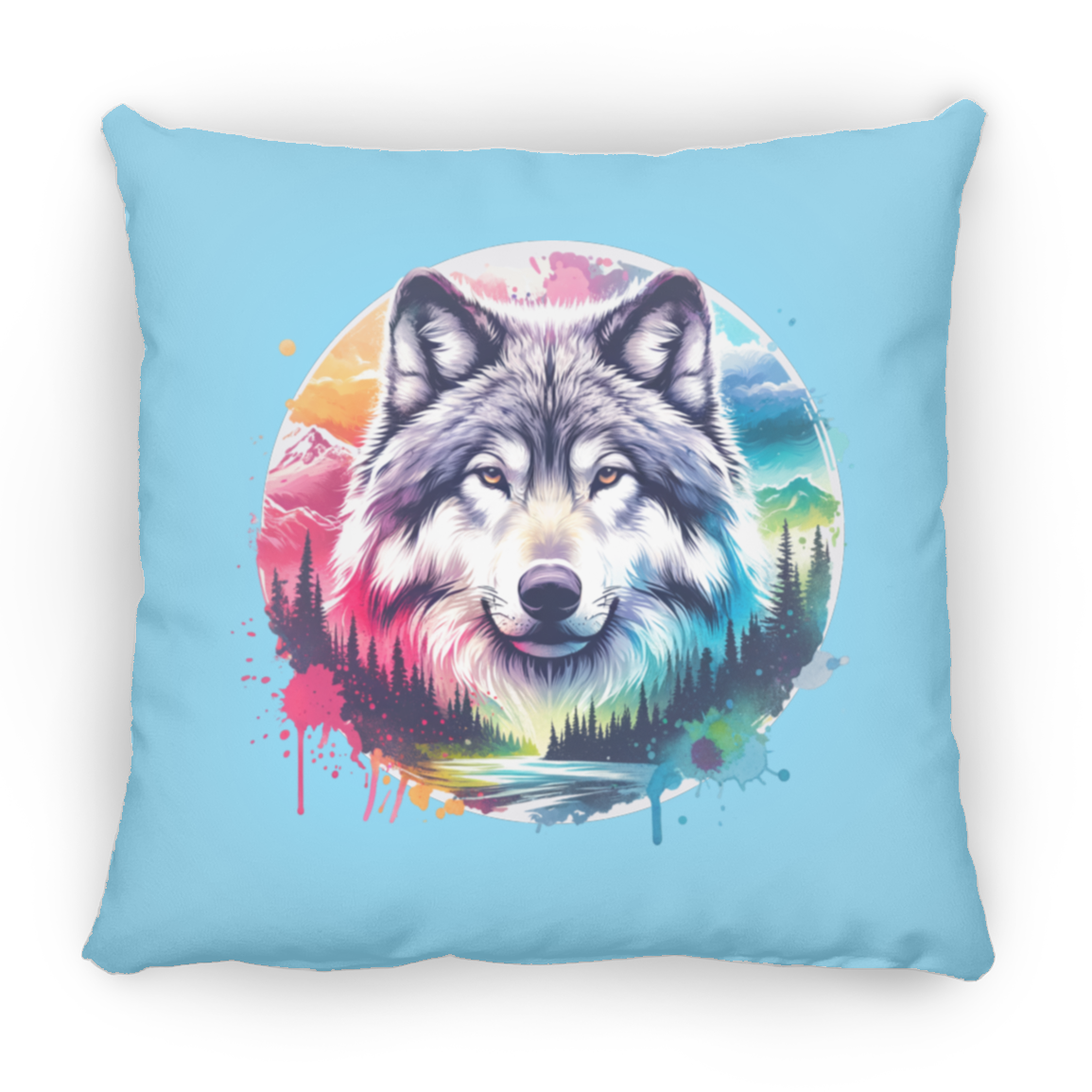 Wolf Spirit Rising - Throw Pillows