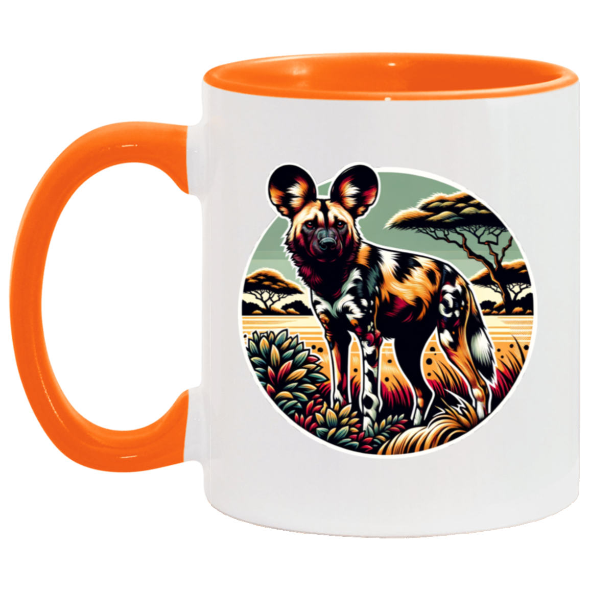 African Wild Dog Graphic - Mugs