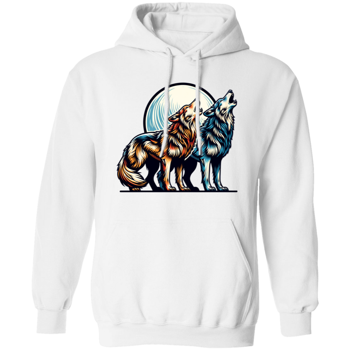 Wolf Pair Howling - T-shirts, Hoodies and Sweatshirts