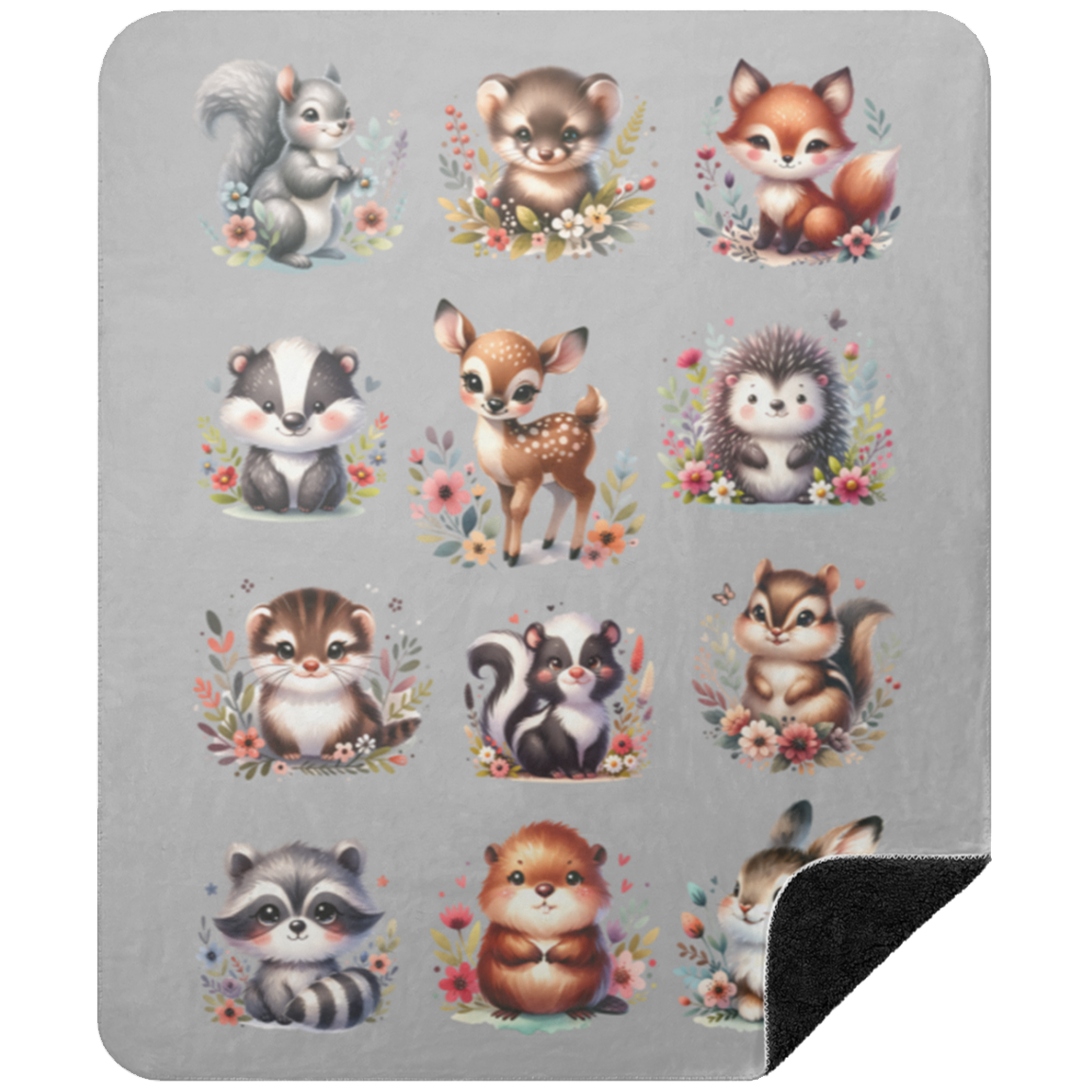 Forest Babies Blanket Premium Sherpa Blankets