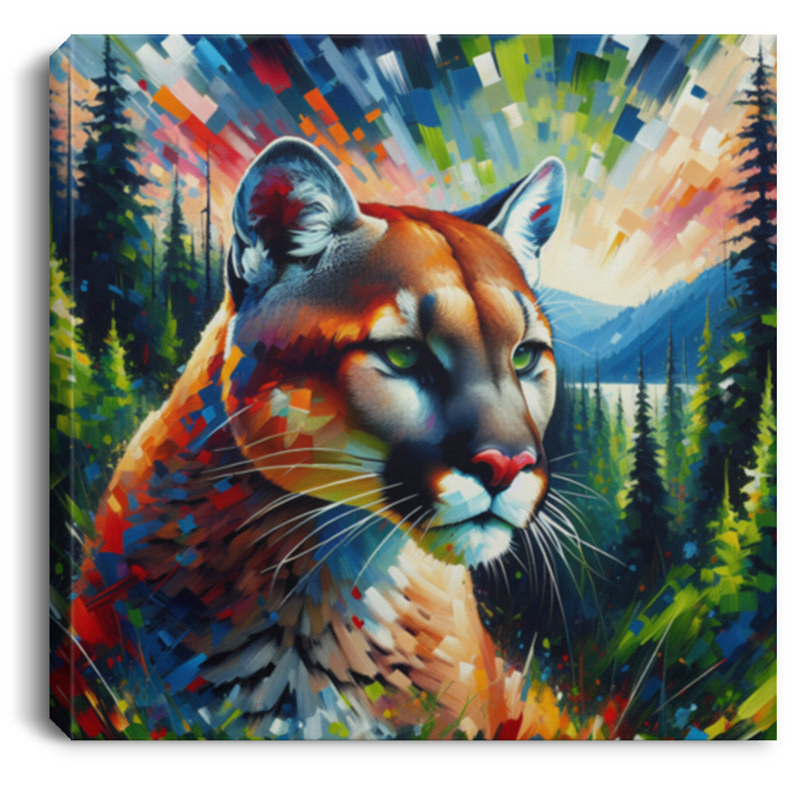 Lake Crescent Cougar - Canvas Art Prints