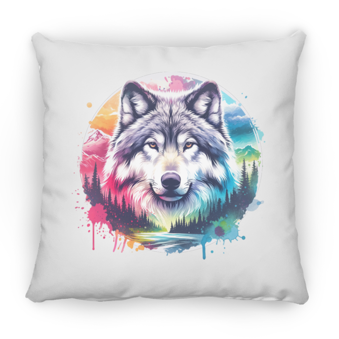 Wolf Spirit Rising - Throw Pillows
