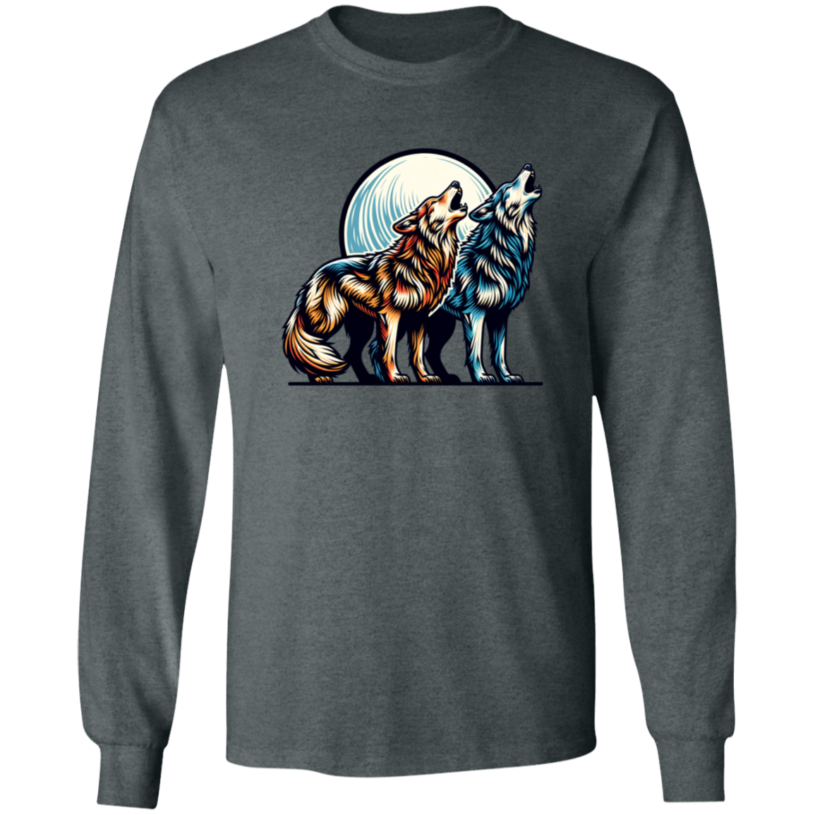 Wolf Pair Howling - T-shirts, Hoodies and Sweatshirts