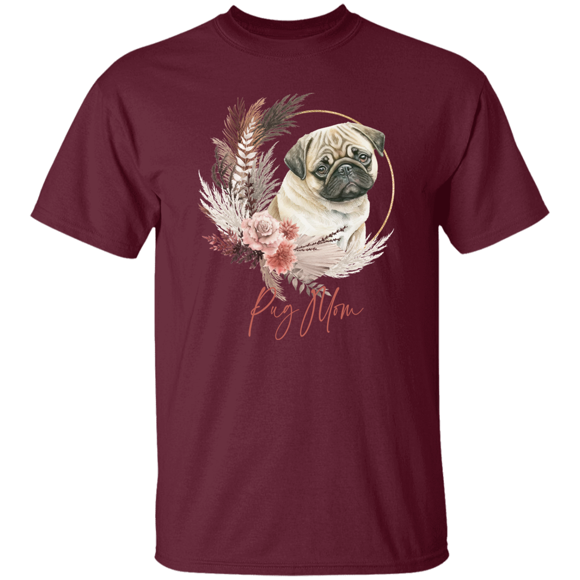 Pug Mom Boho Wreath - T-shirts, Hoodies and Sweatshirts